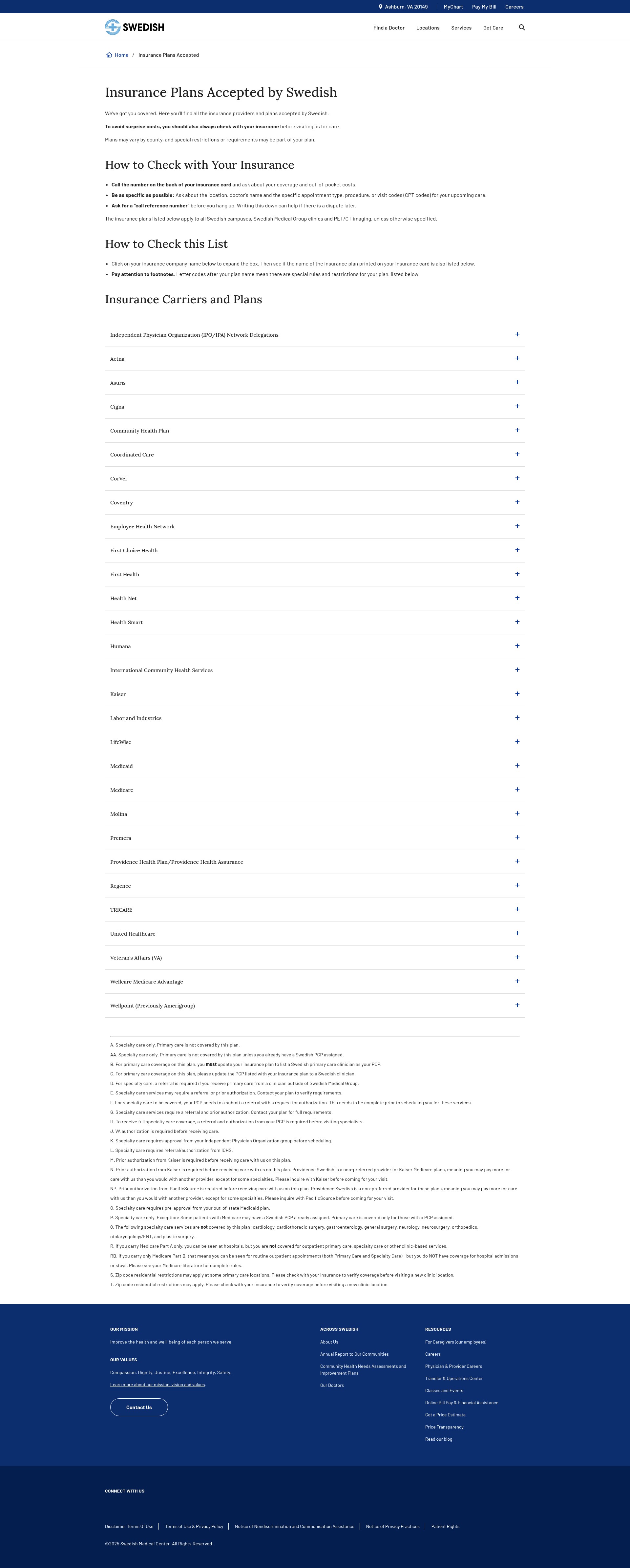 Screenshot of www.swedish.org