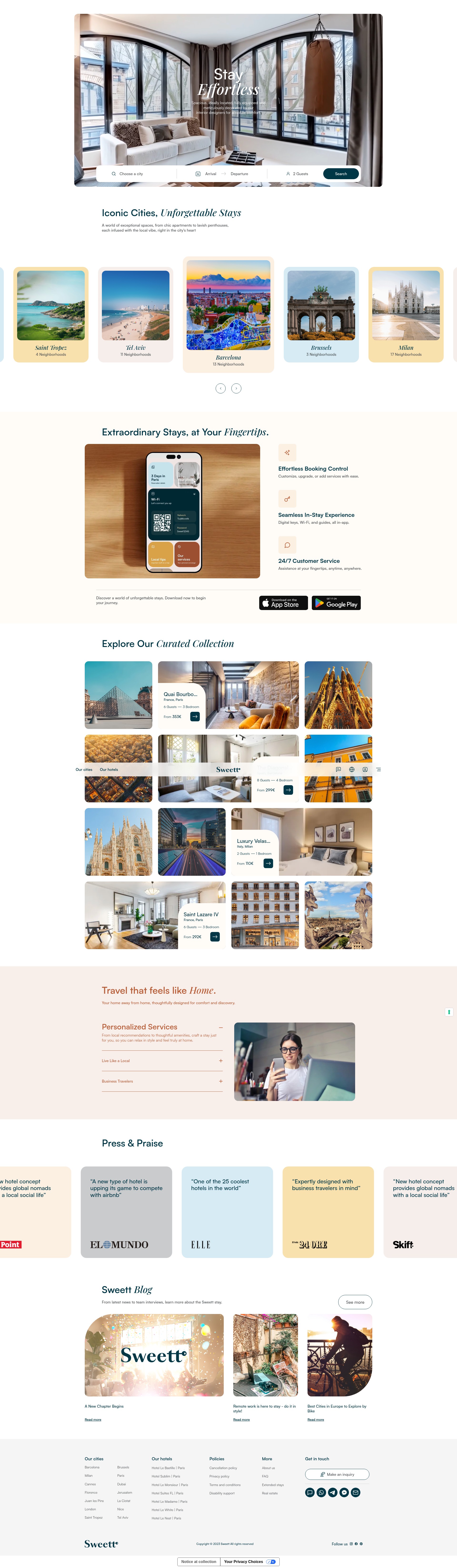 Screenshot of www.sweett.com