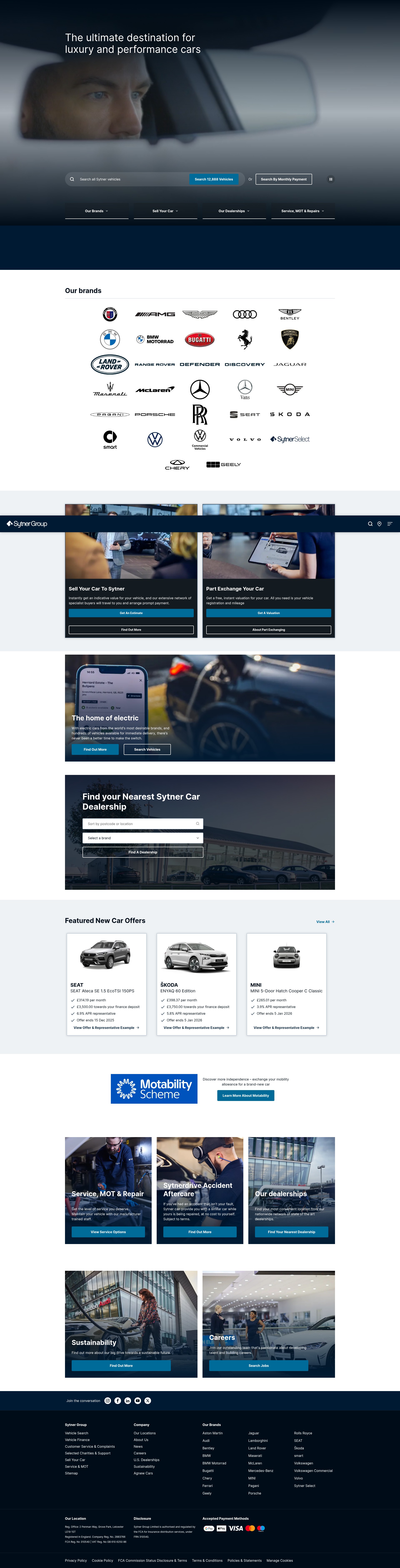 Screenshot of www.sytner.co.uk