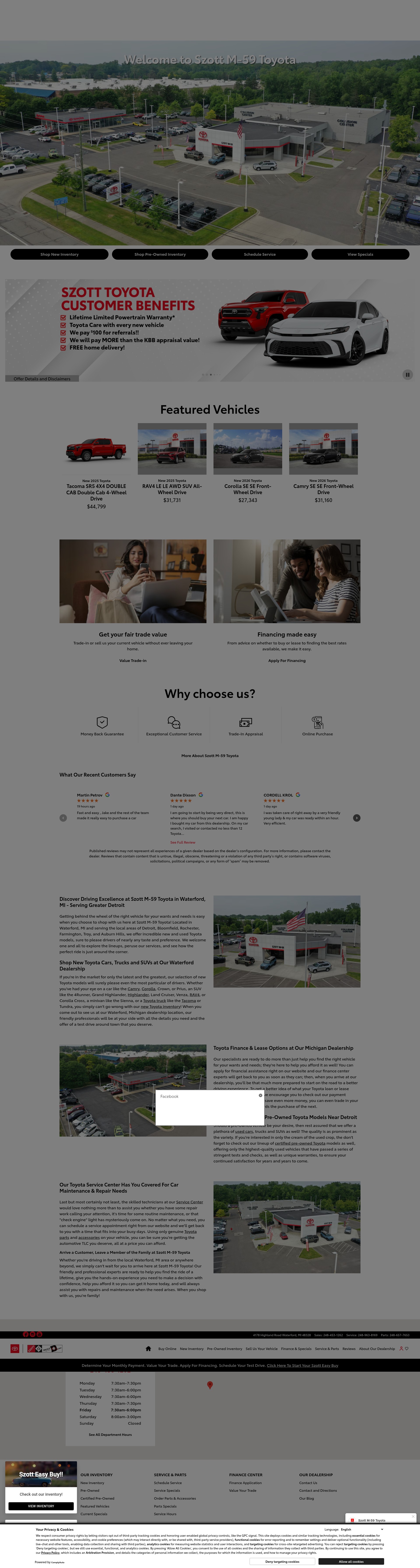 Screenshot of www.szottm59toyota.com