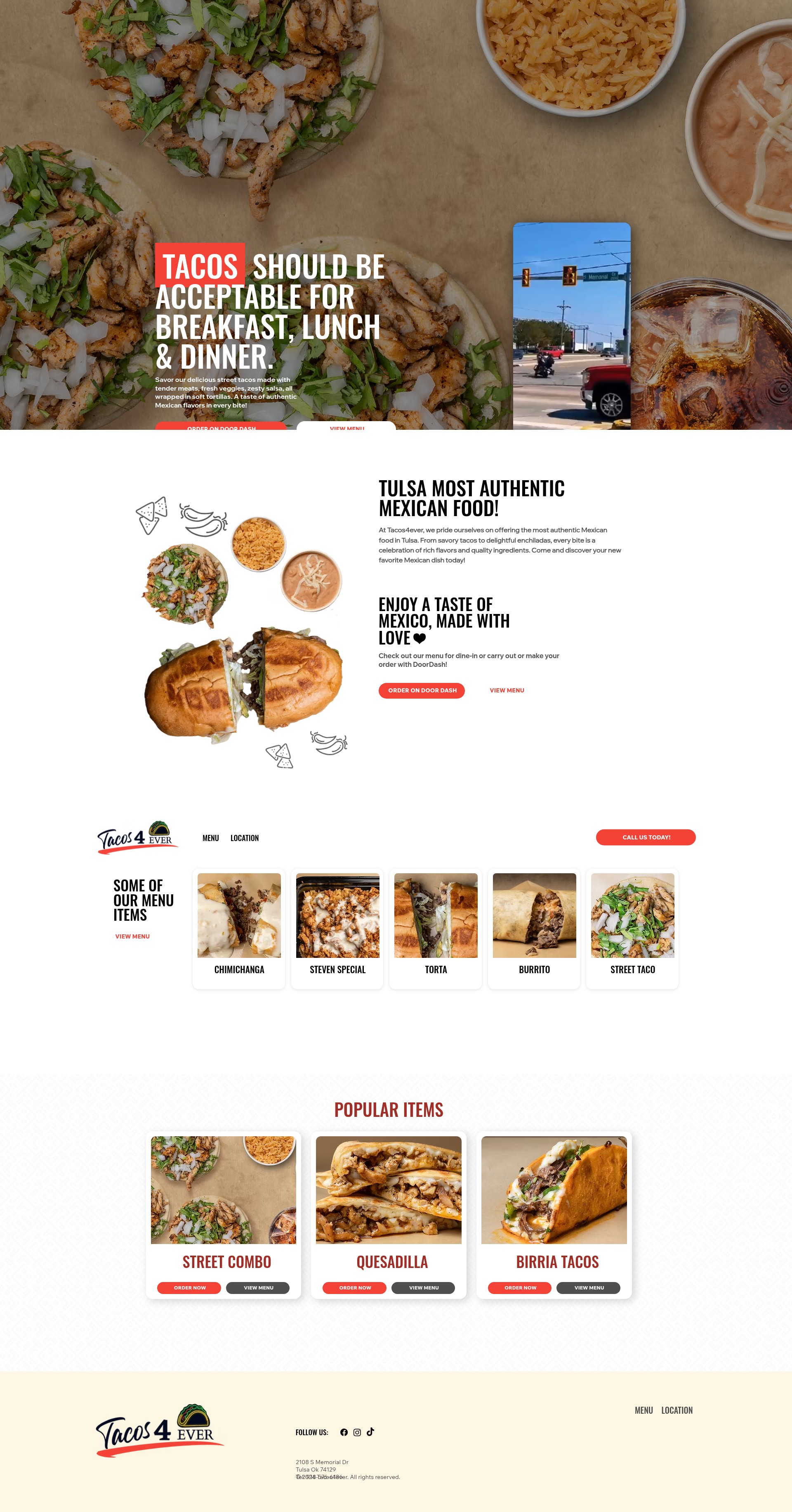 Screenshot of www.tacos4ever.food