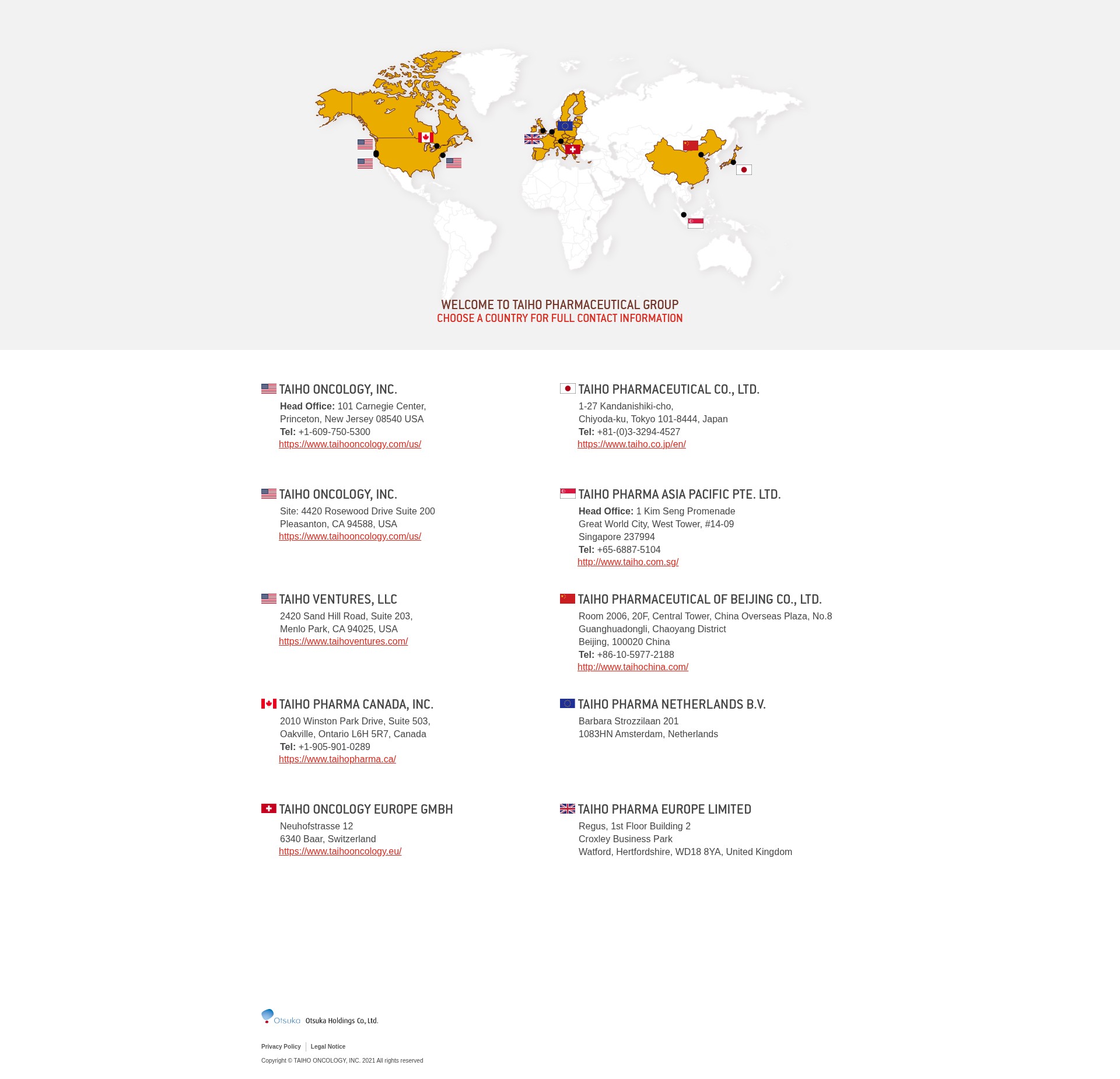 Screenshot of www.taihooncology.com