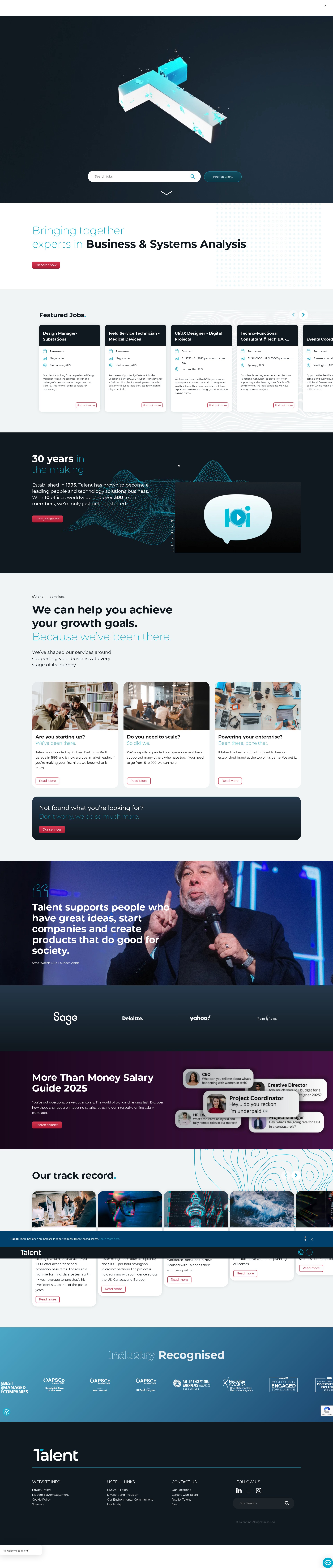 Screenshot of www.talentinternational.com
