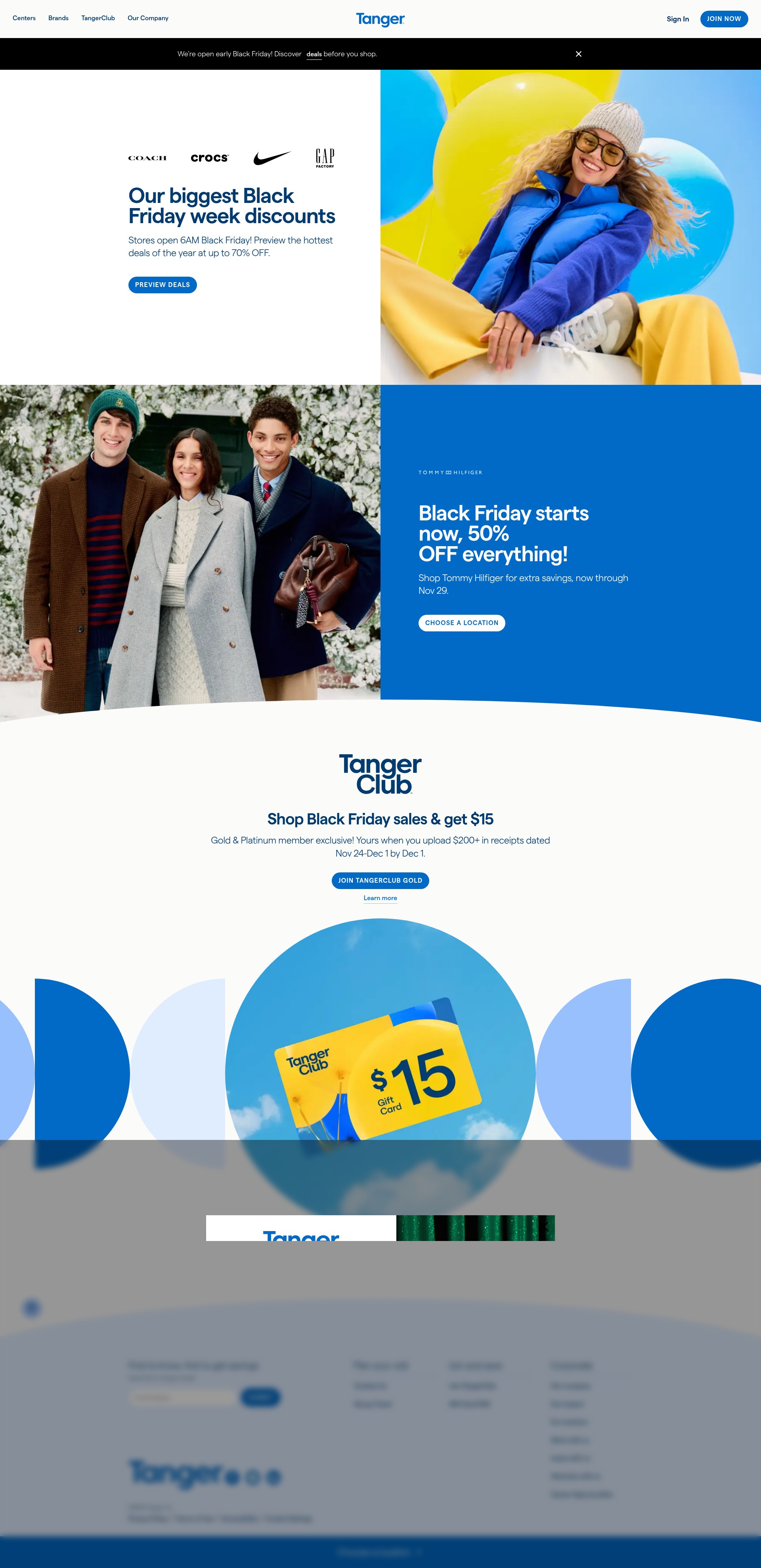 Screenshot of www.tanger.com