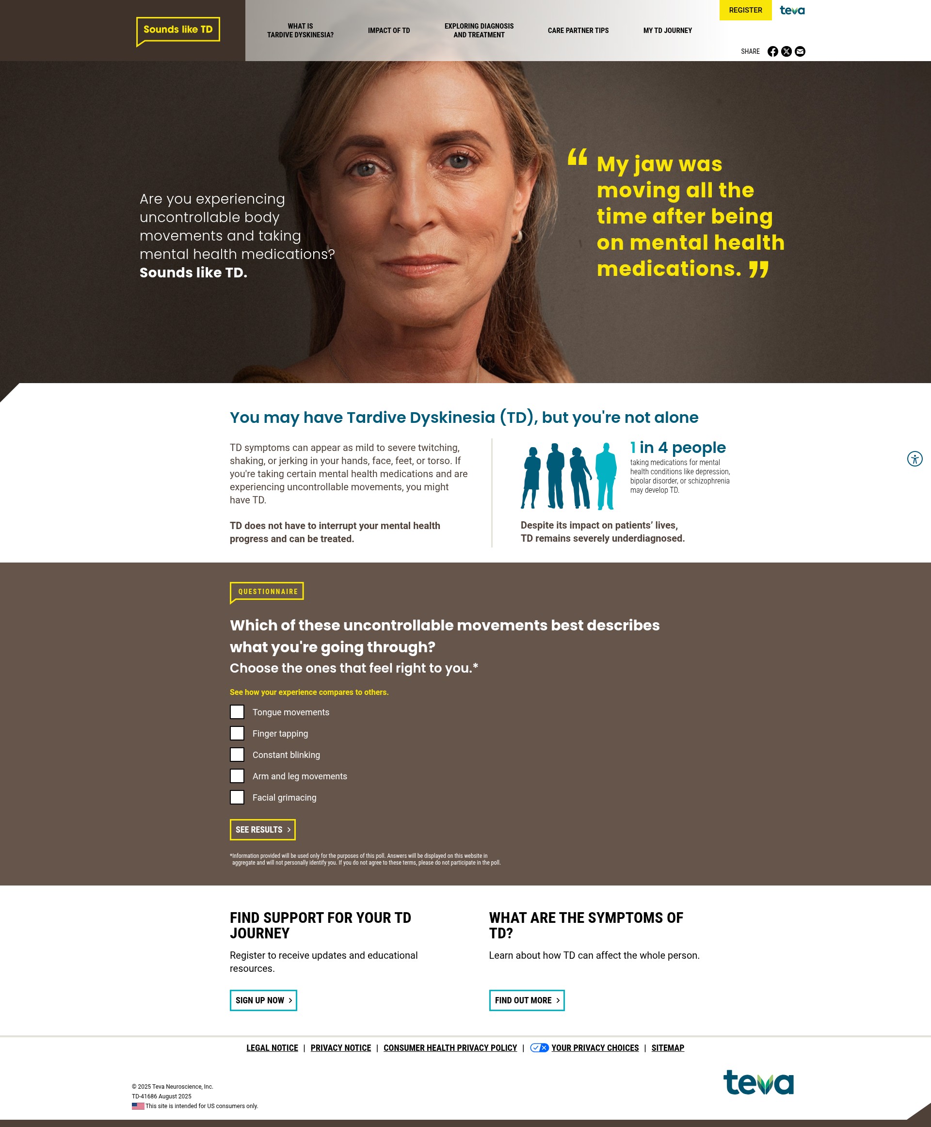 Screenshot of www.tardiveimpact.com