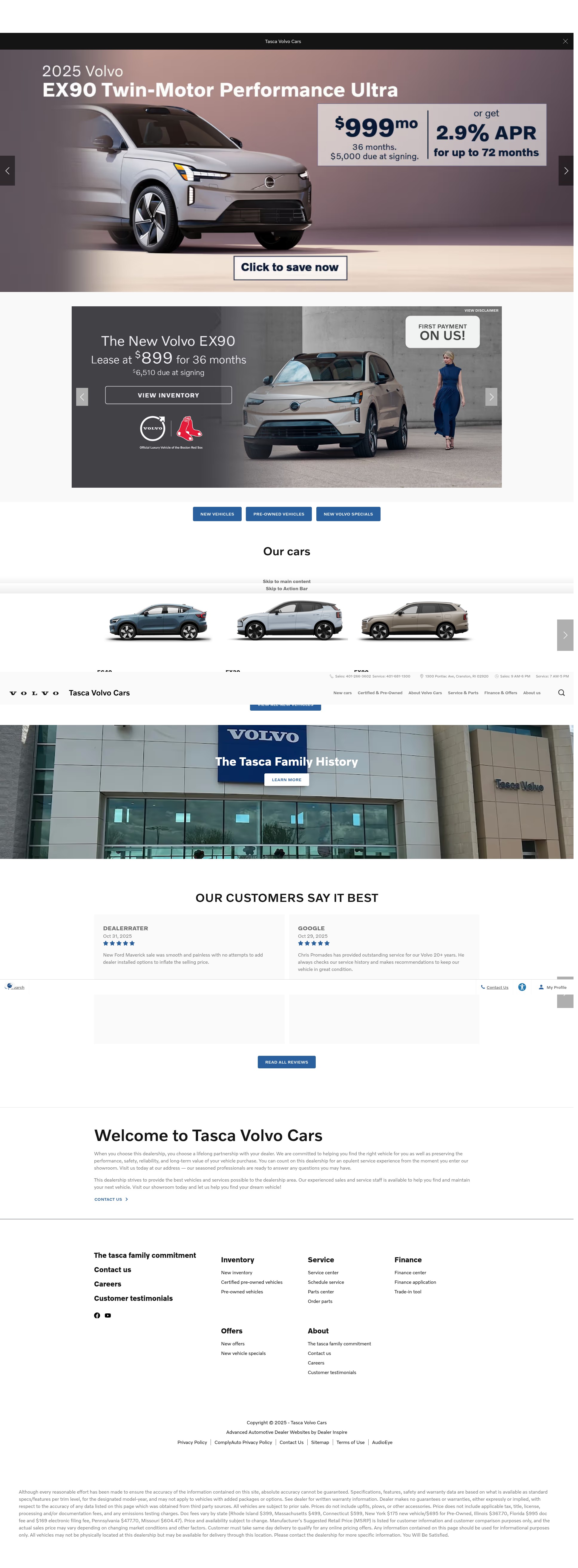 Screenshot of www.tascavolvocars.com