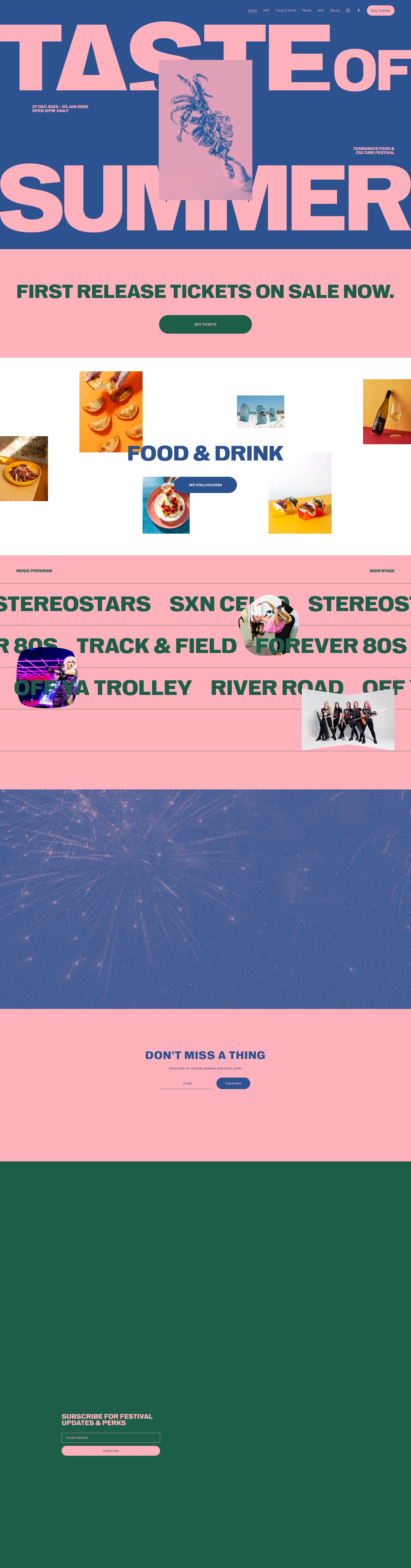 Screenshot of www.tasteofsummer.com.au