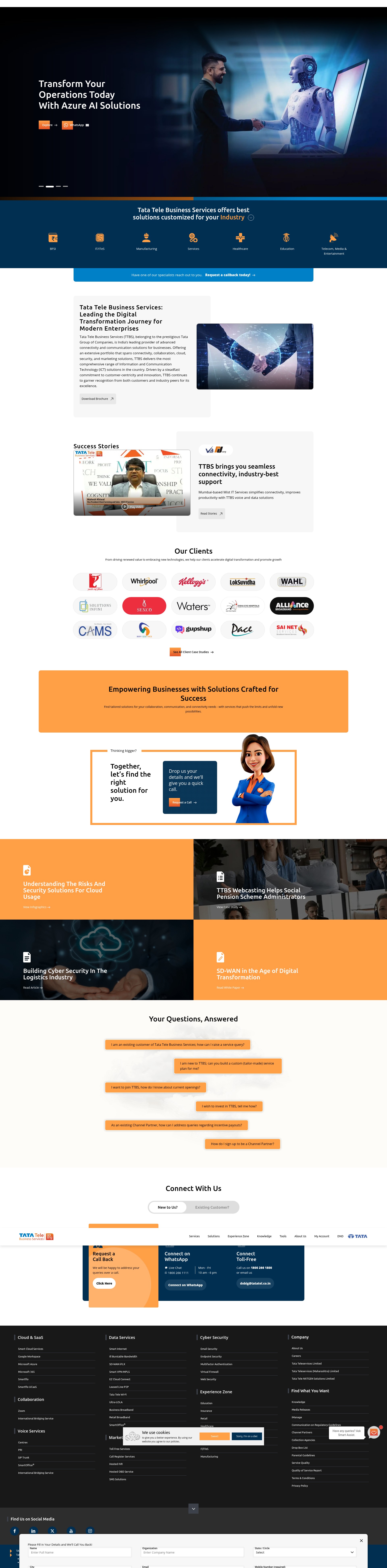 Screenshot of www.tatatelebusiness.com