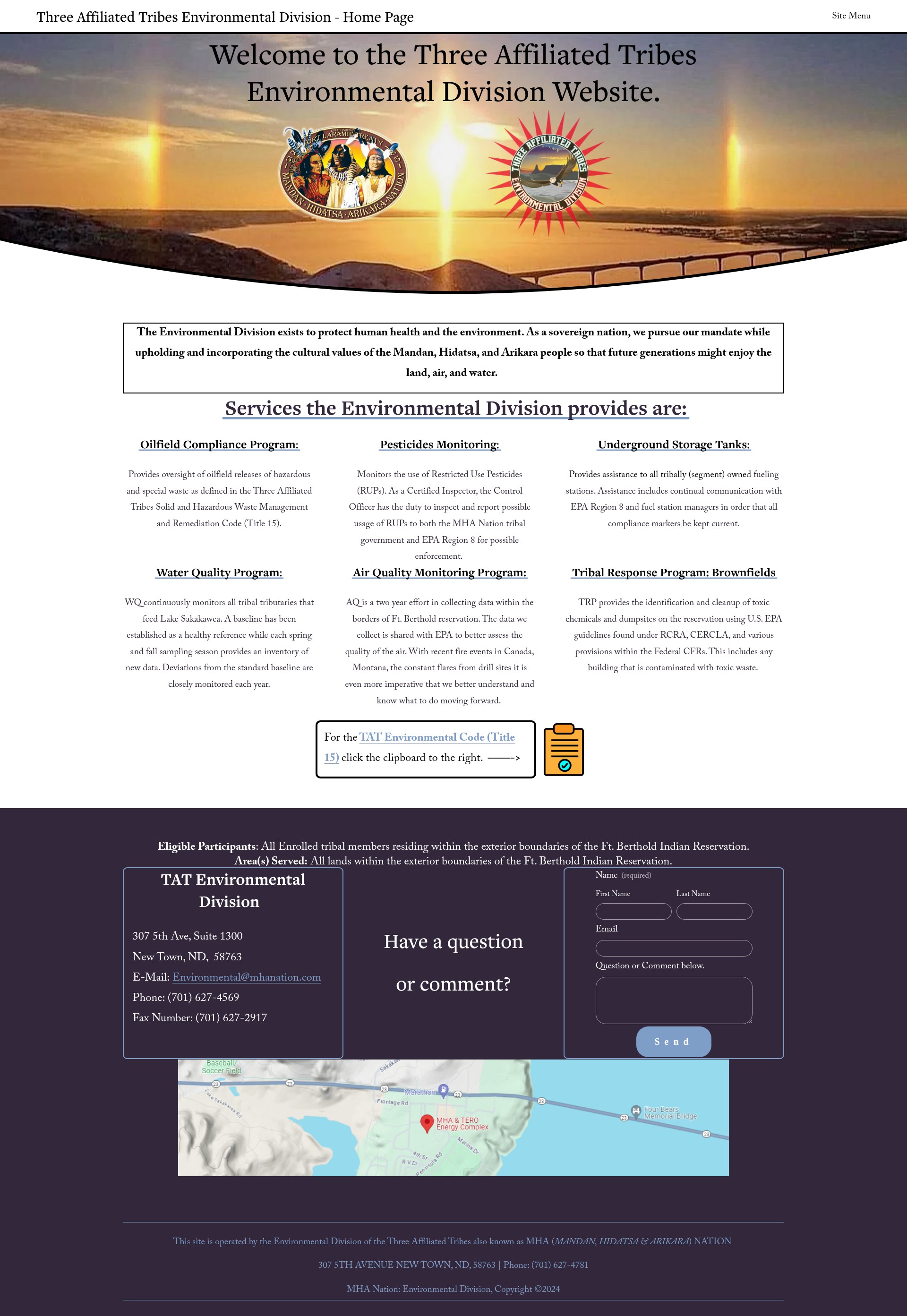 Screenshot of www.tatenvironmental.org