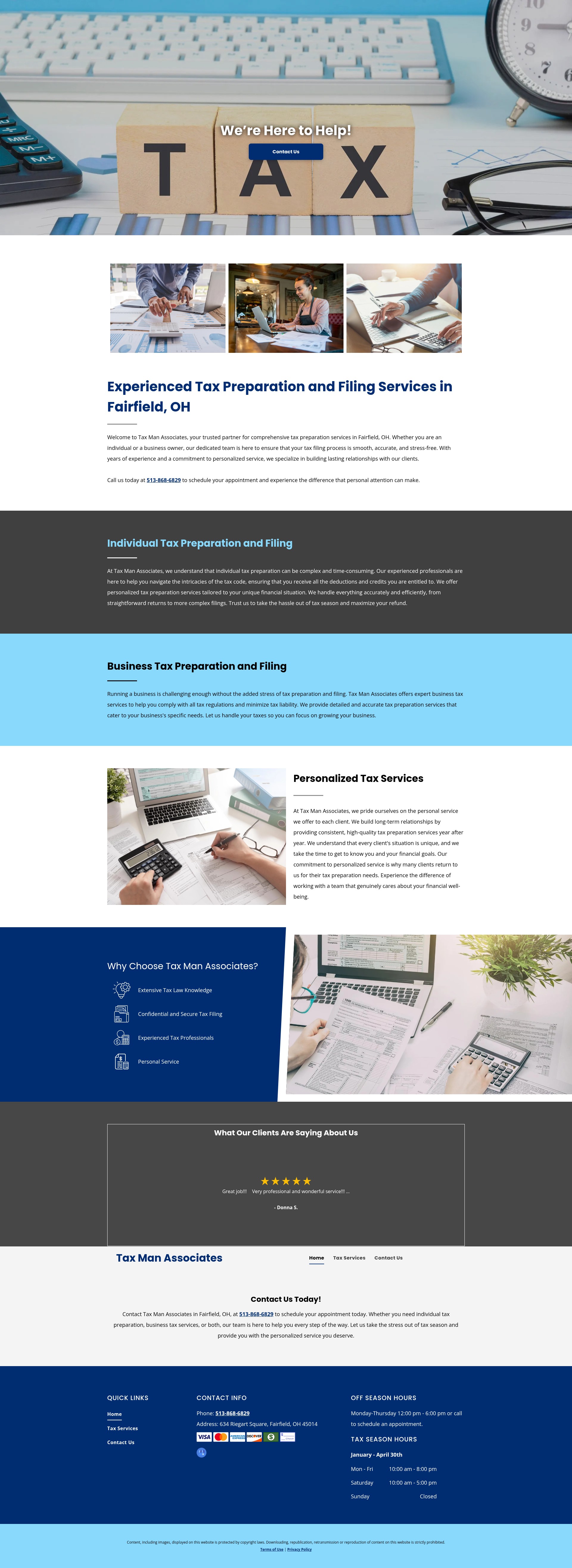 Screenshot of www.taxmanoh.com