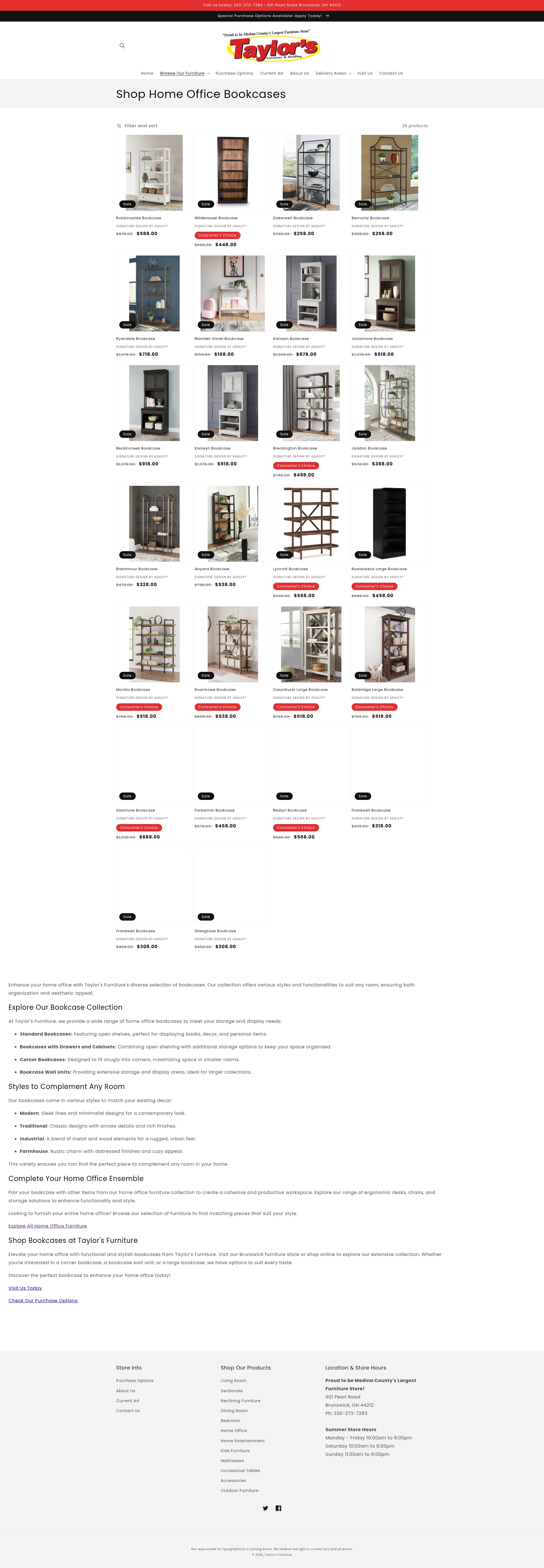 Screenshot of www.taylorsfurniture.net