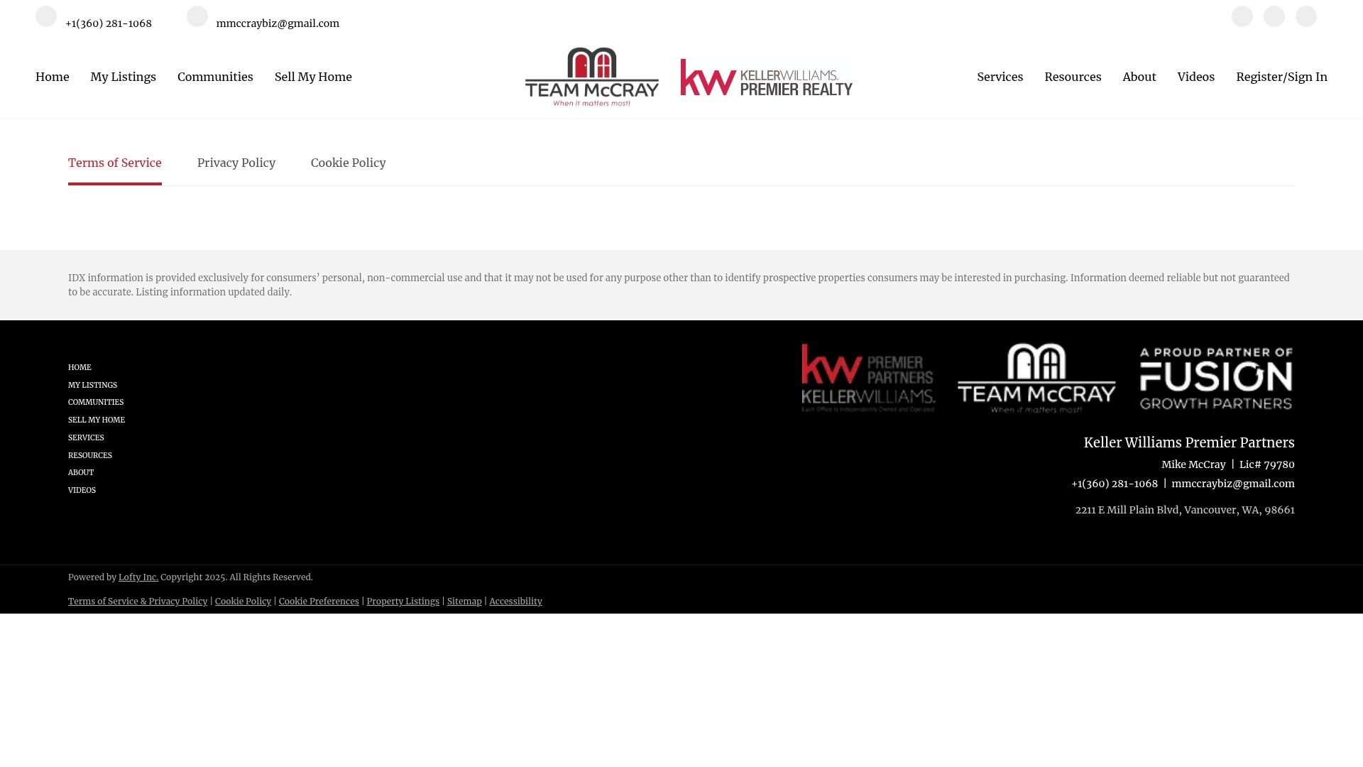 Screenshot of www.team-mccray.com