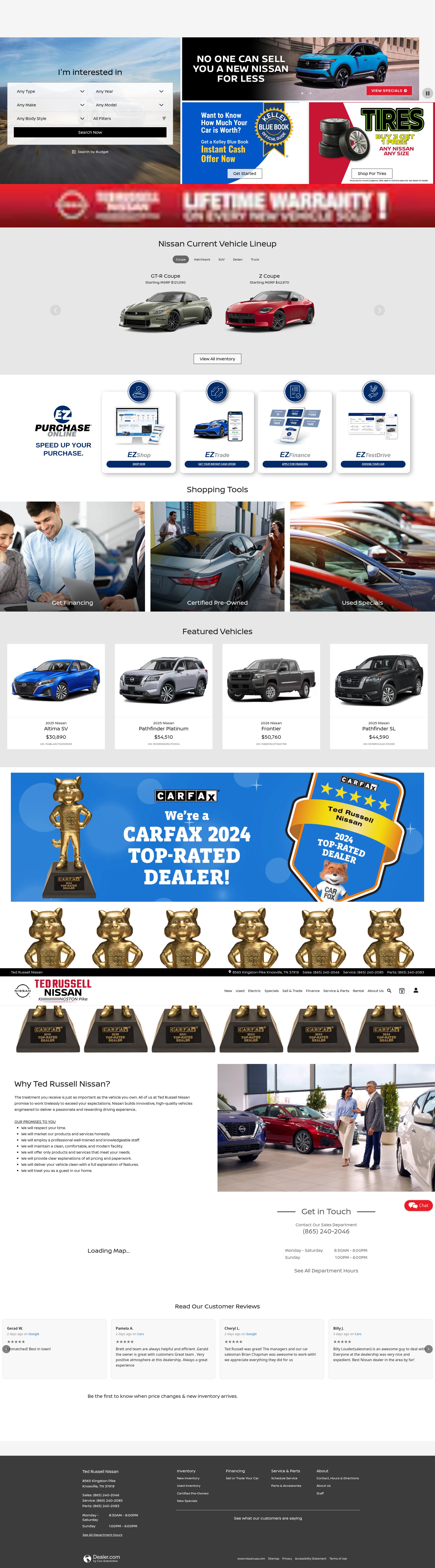 Screenshot of www.tedrussellnissan.com
