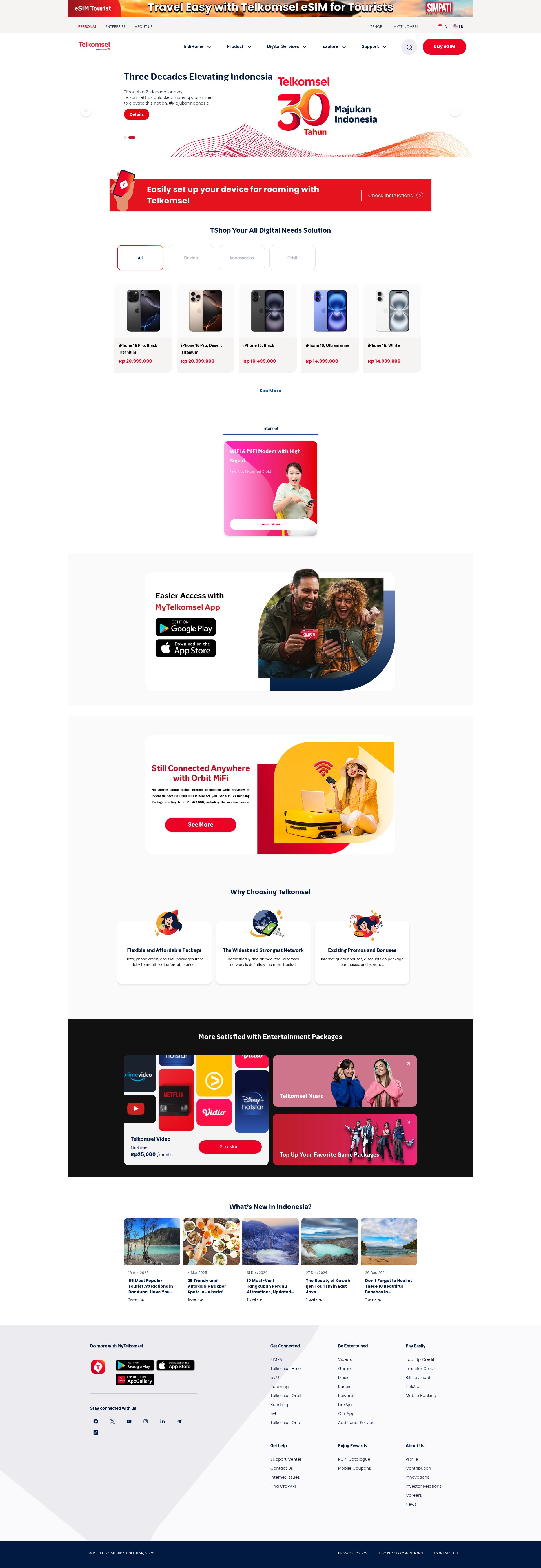Screenshot of www.telkomsel.com