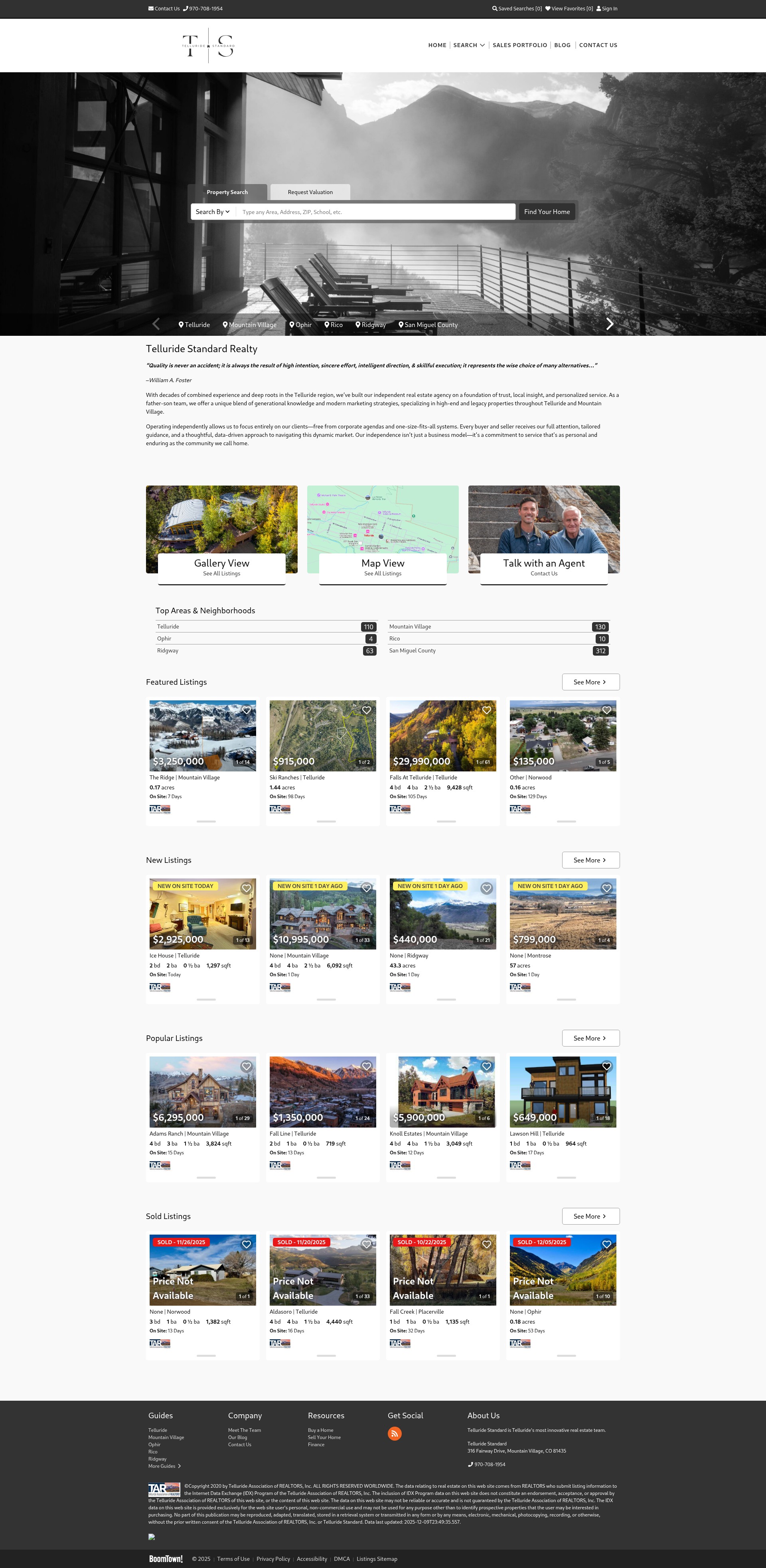 Screenshot of www.telluridestandard.com