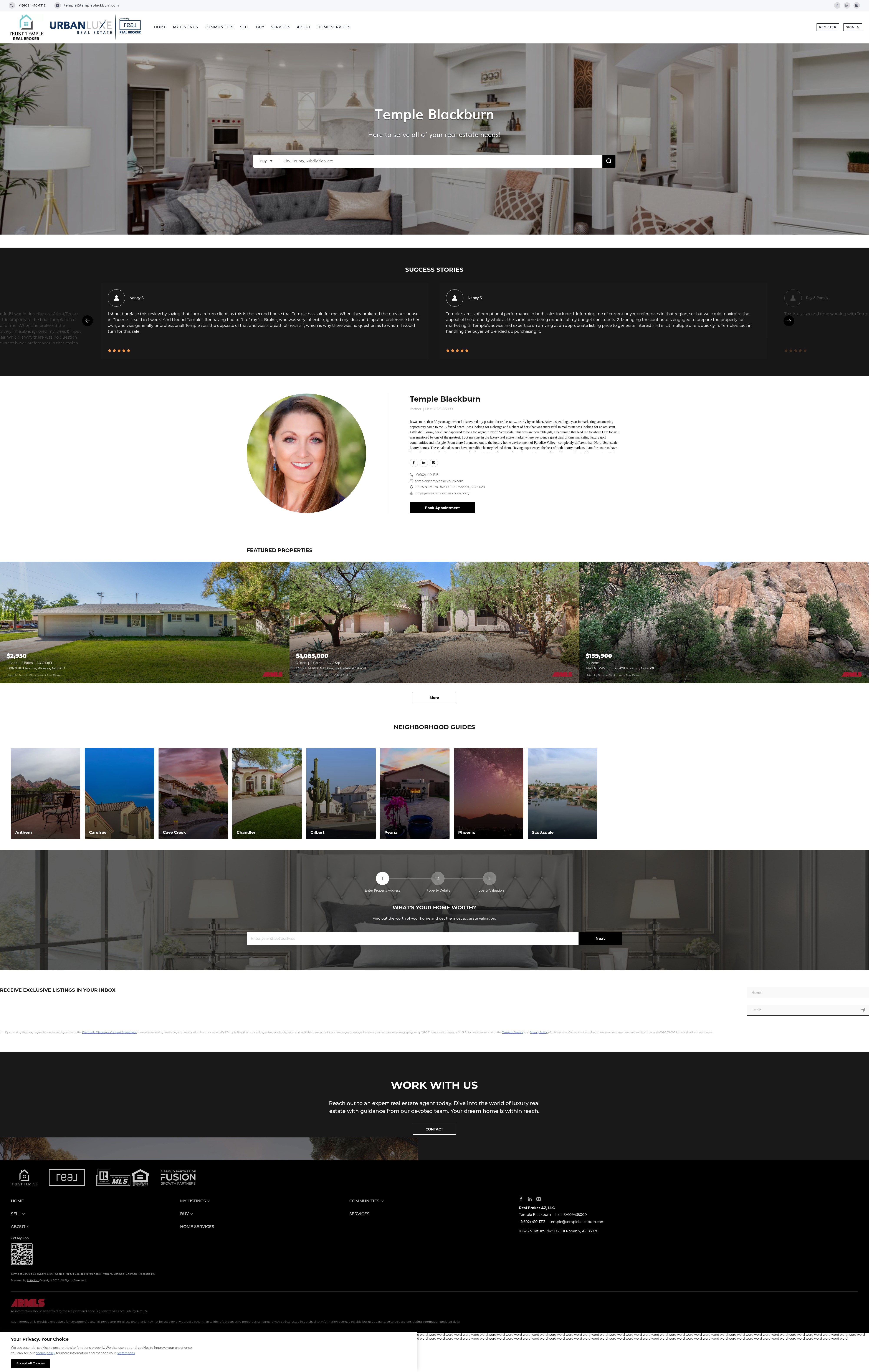 Screenshot of www.templeblackburn.com
