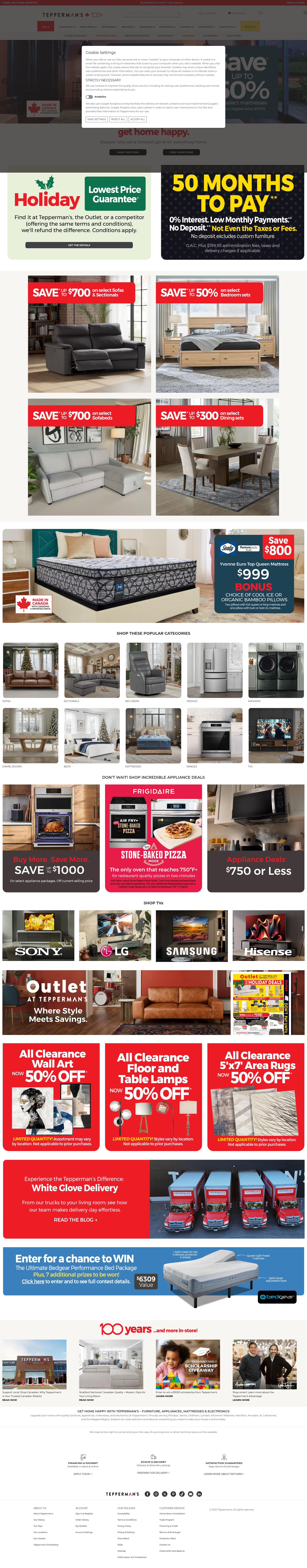 Screenshot of www.teppermans.com