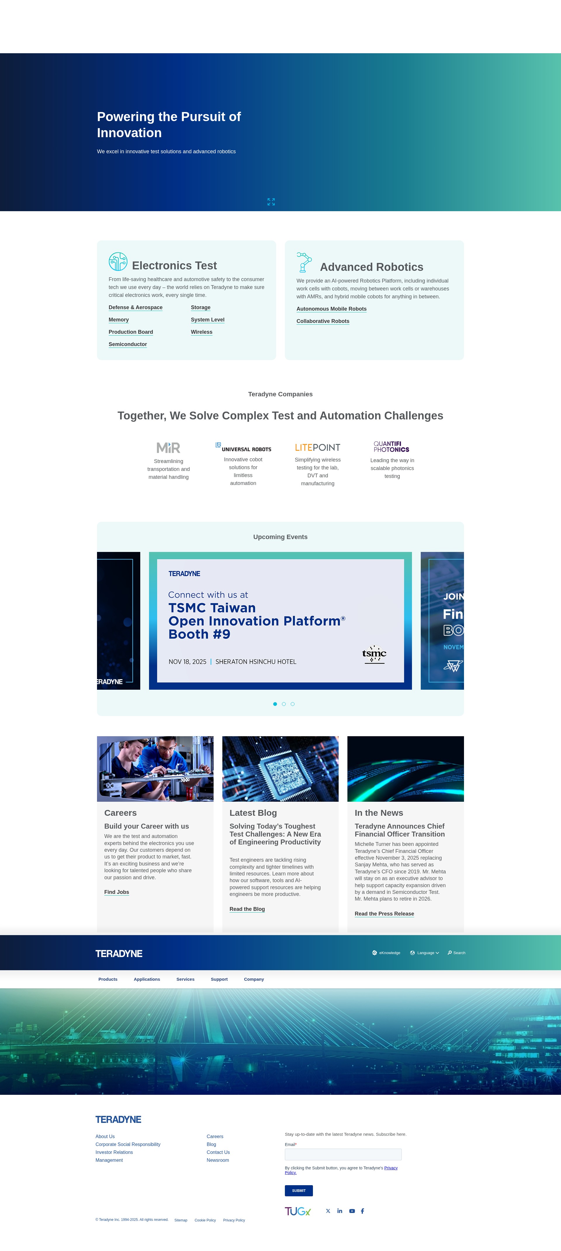 Screenshot of www.teradyne.com