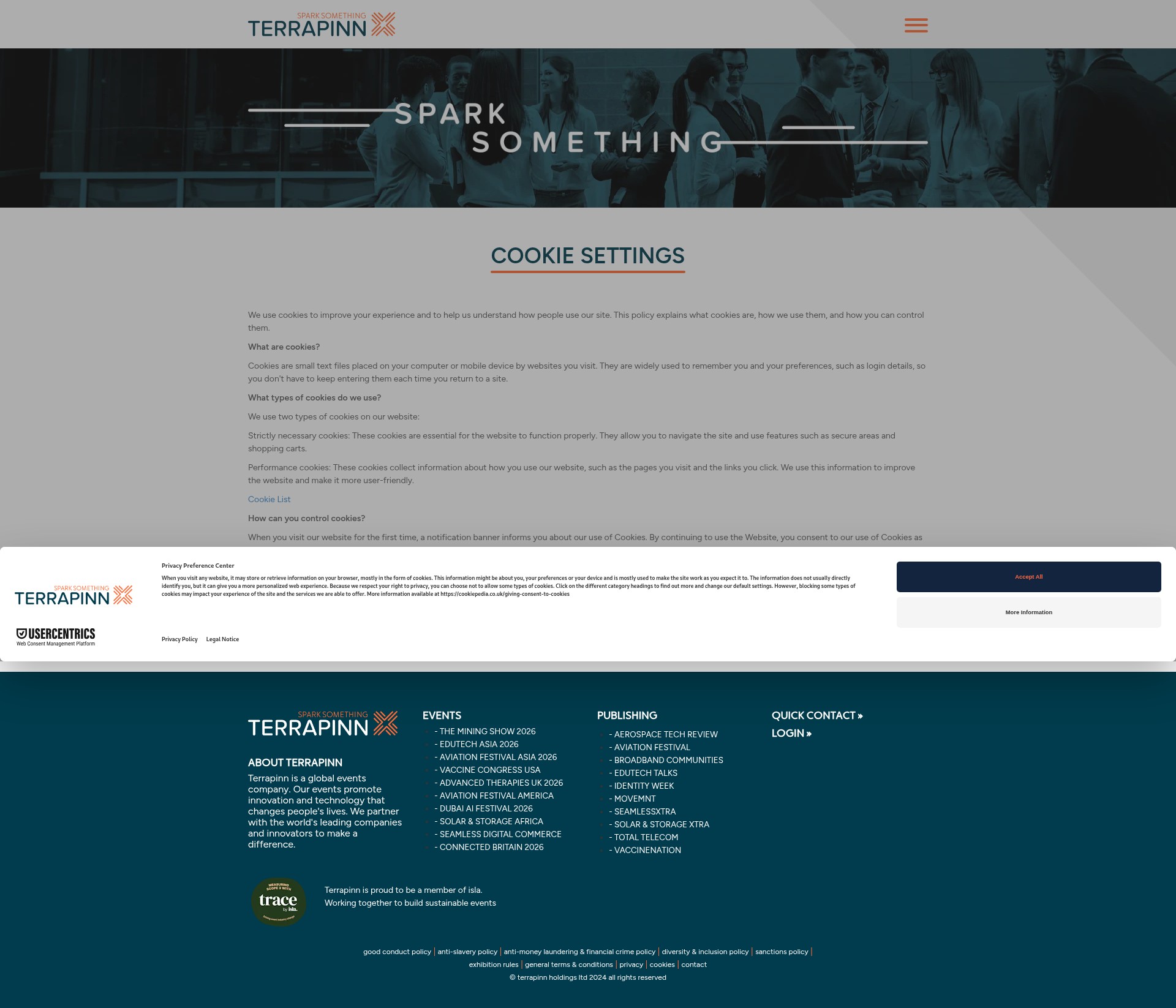Screenshot of www.terrapinn.com