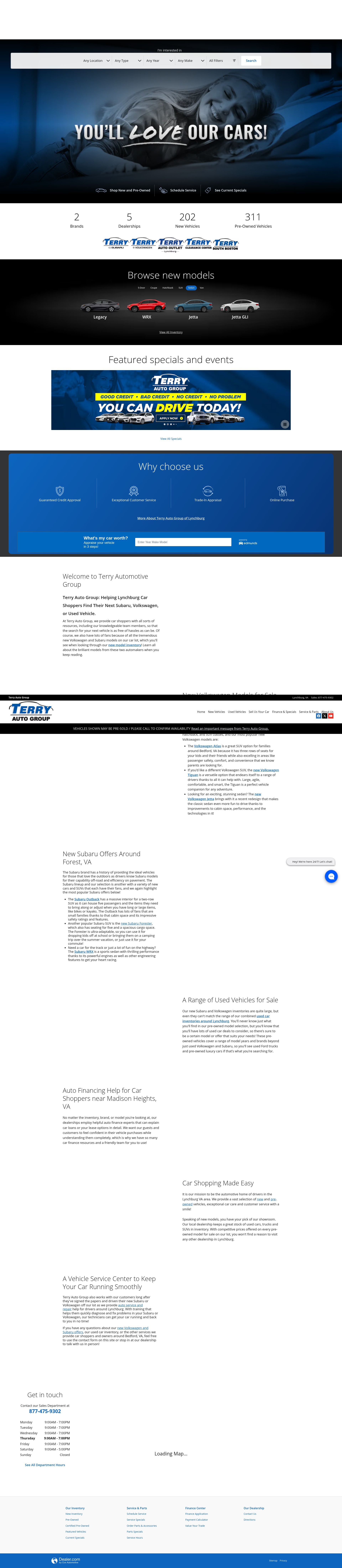 Screenshot of www.terryautogroup.com