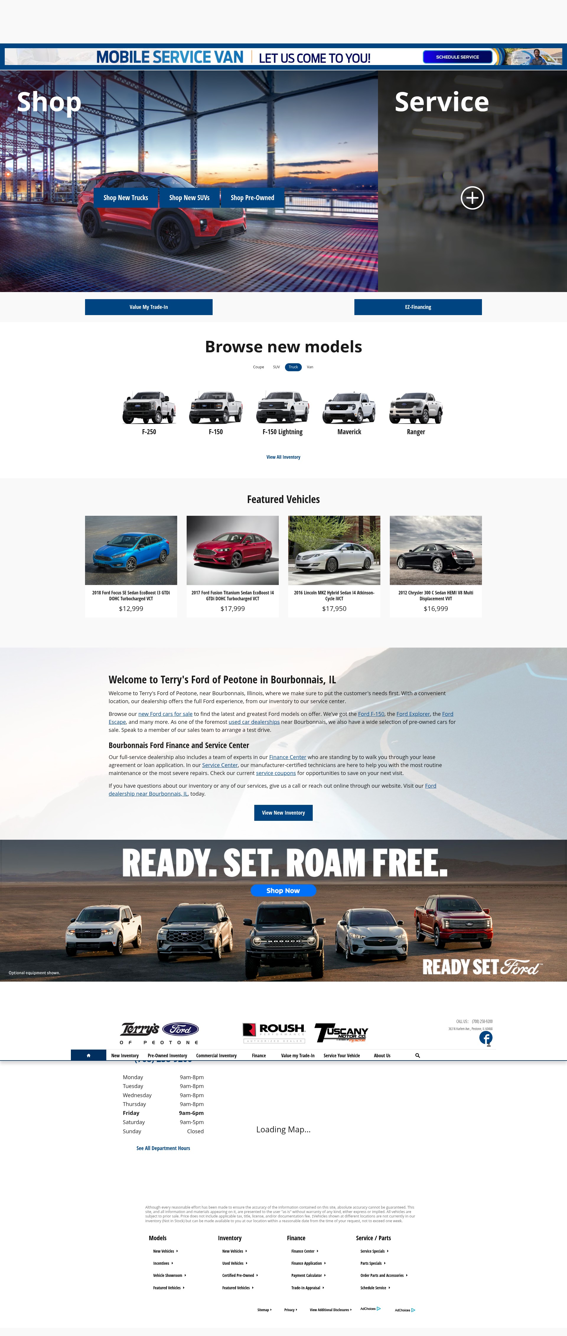 Screenshot of www.terrysfordofpeotone.com