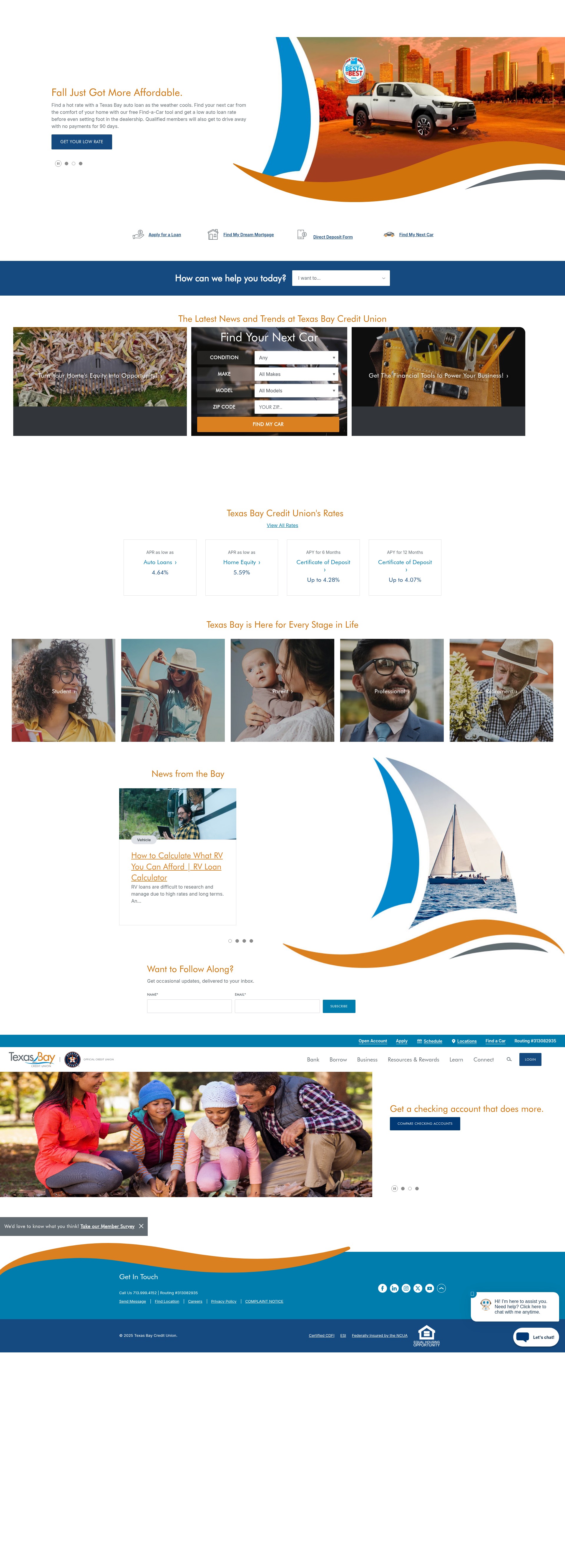 Screenshot of www.texasbaycu.org