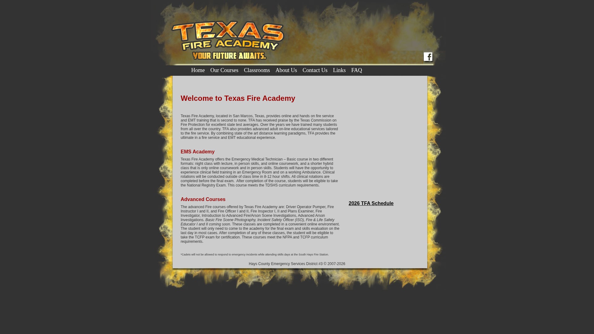Screenshot of www.texasfireacademy.com