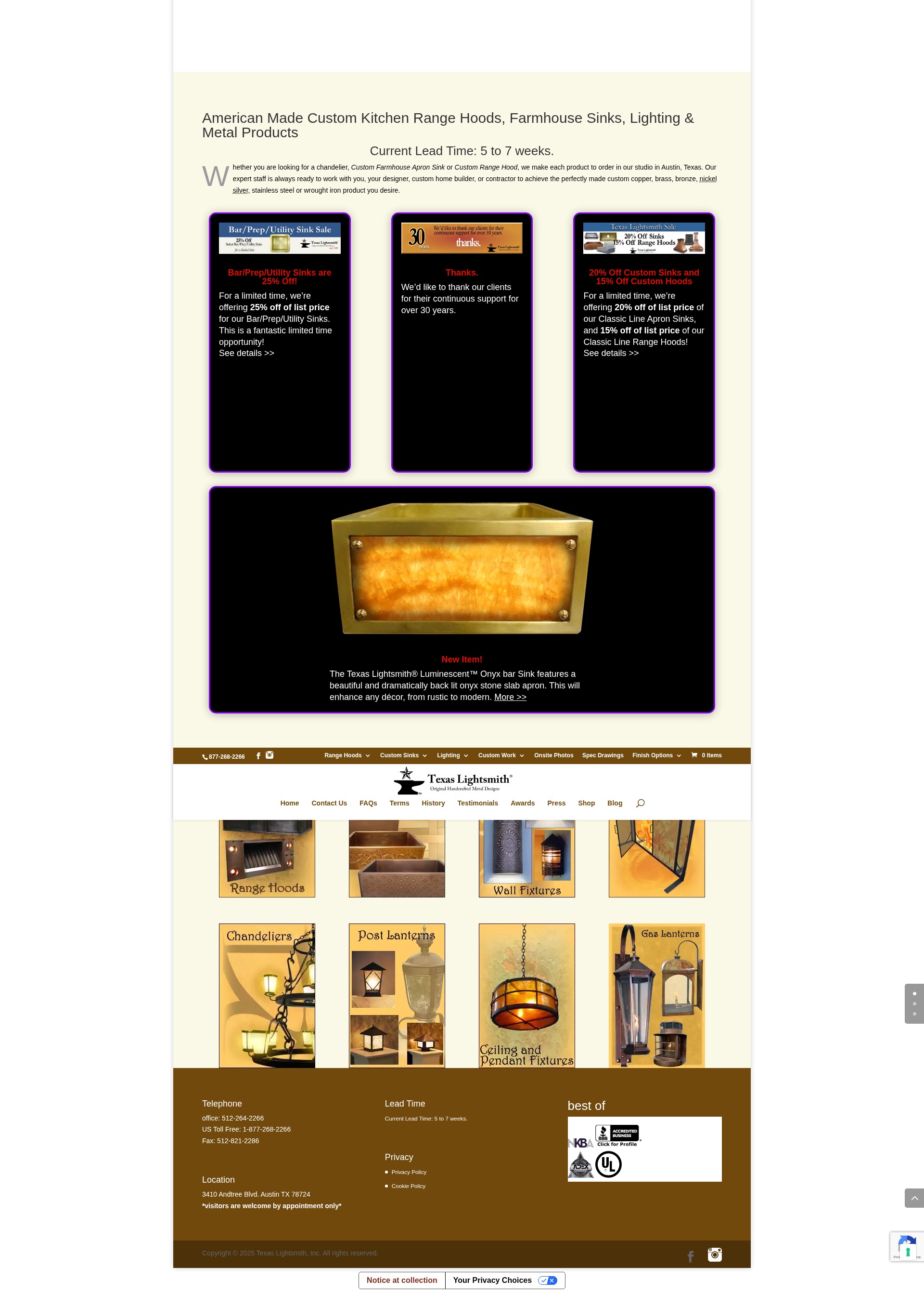 Screenshot of www.texaslightsmith.com