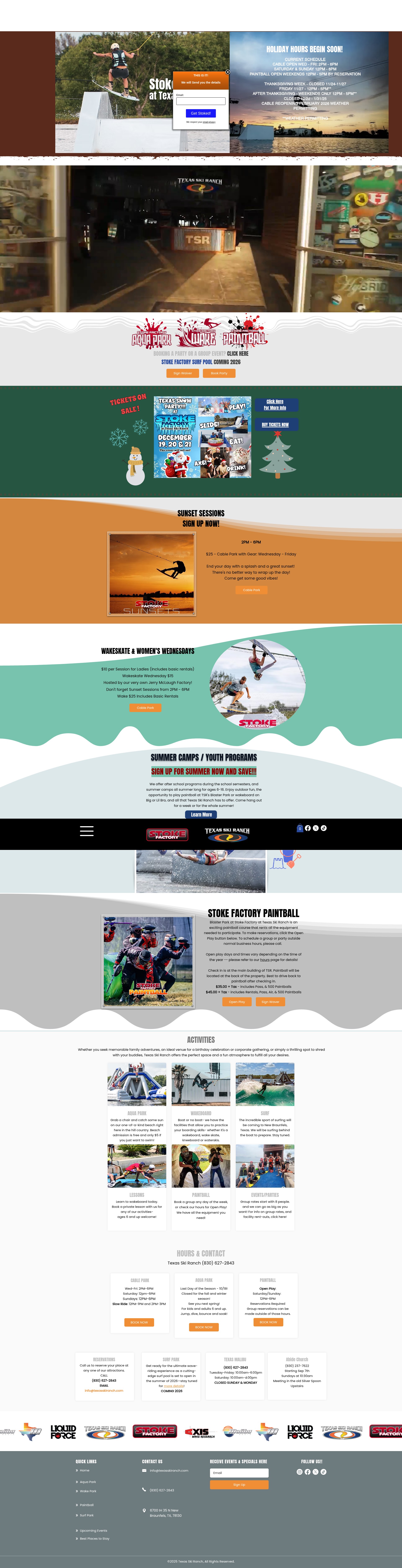 Screenshot of www.texasskiranch.com