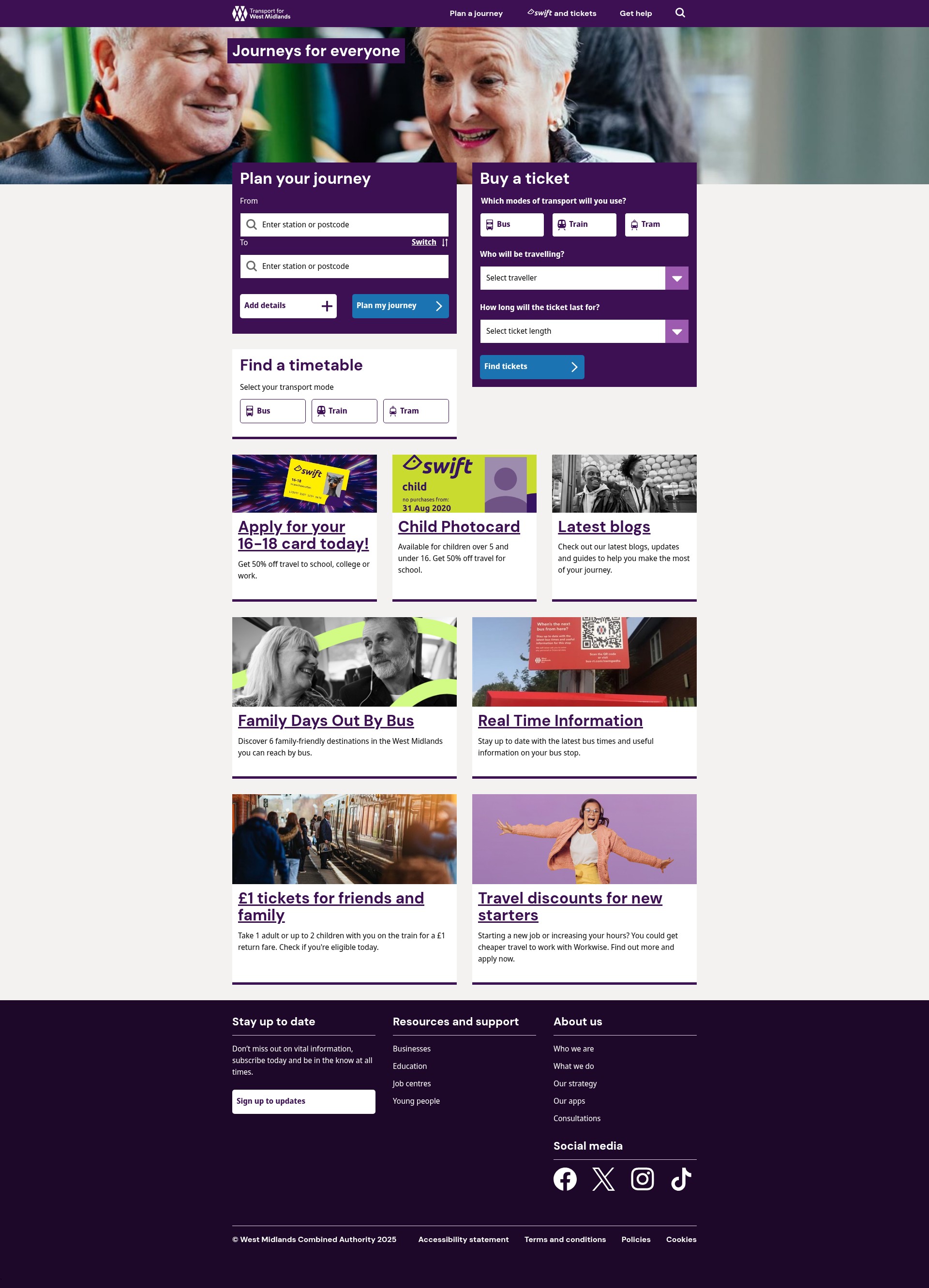 Screenshot of www.tfwm.org.uk