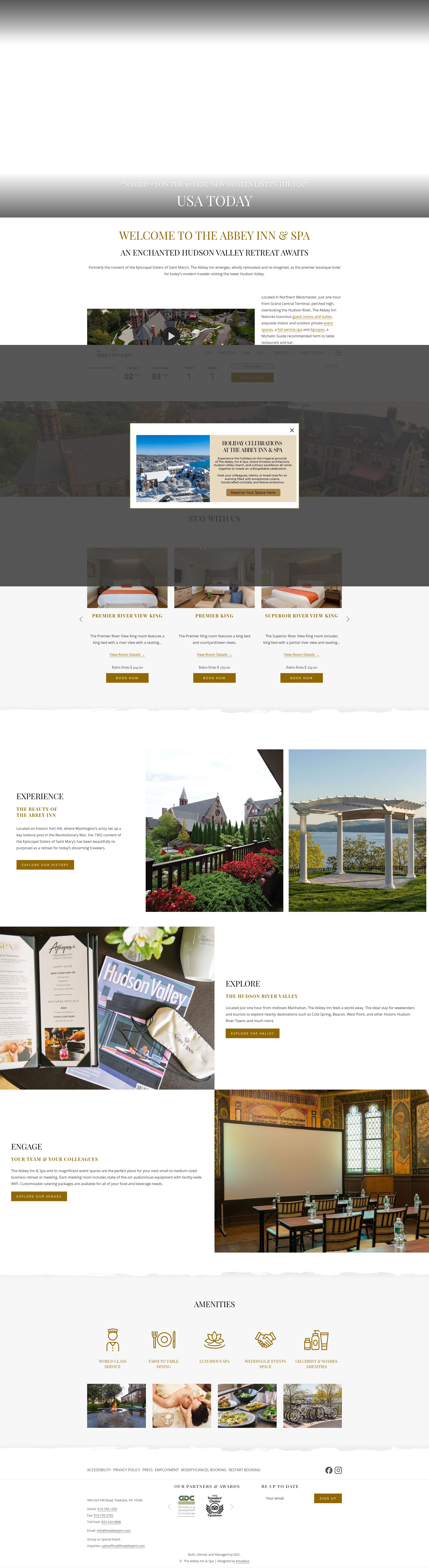 Screenshot of www.theabbeyinn.com