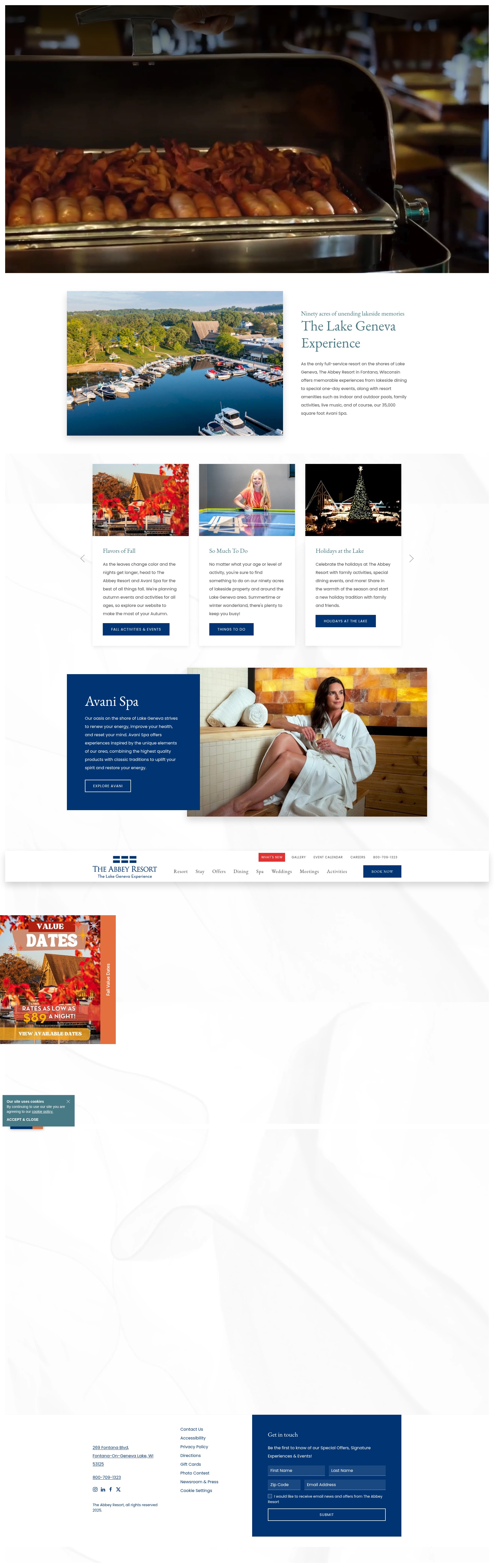 Screenshot of www.theabbeyresort.com