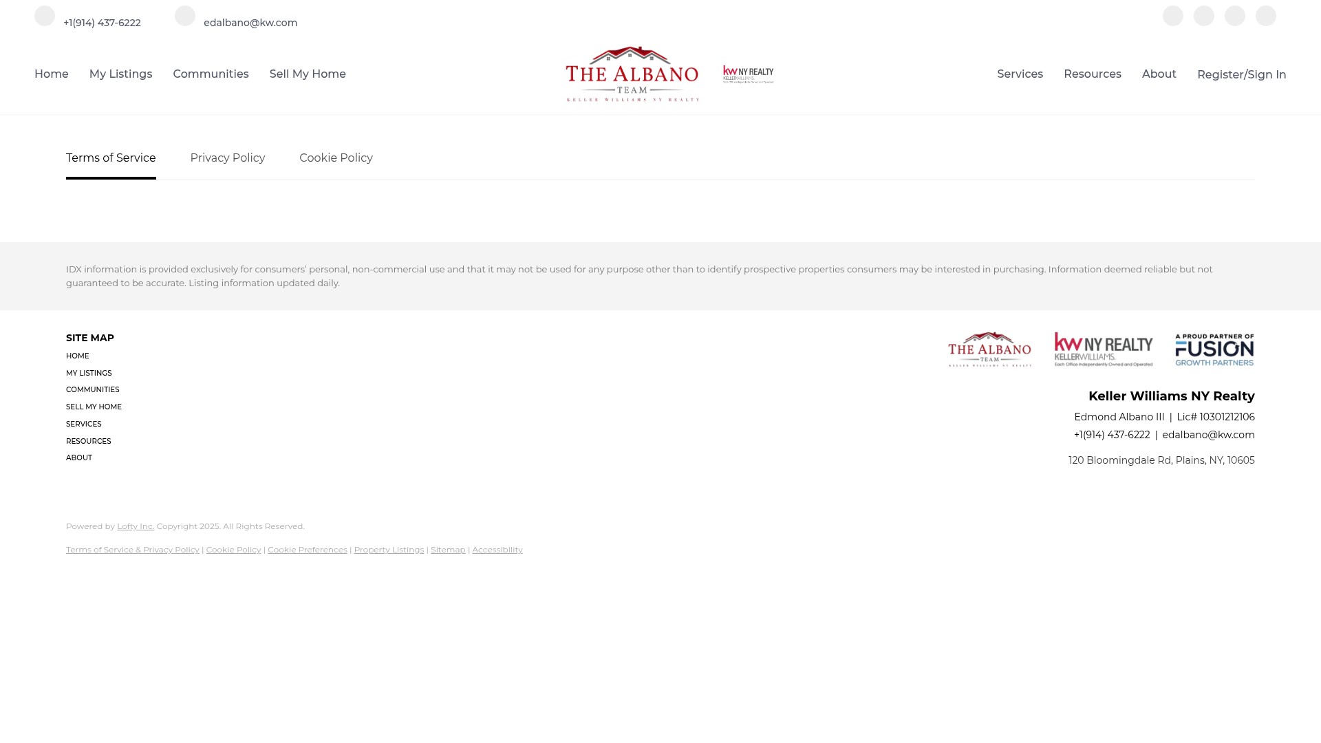Screenshot of www.thealbanoteam.com