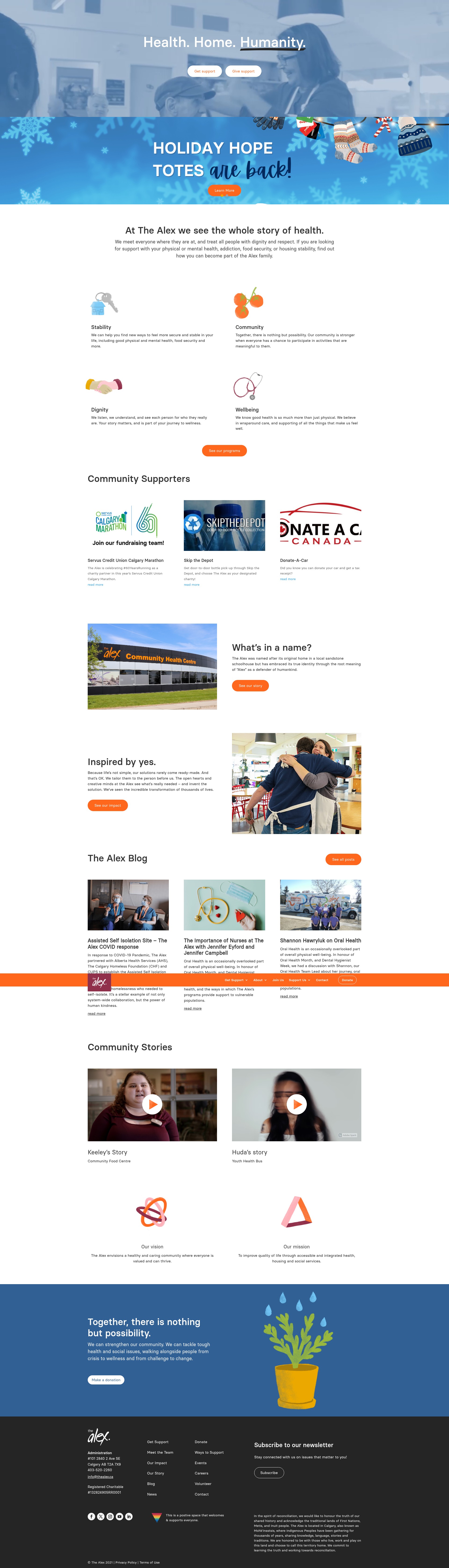 Screenshot of www.thealex.ca