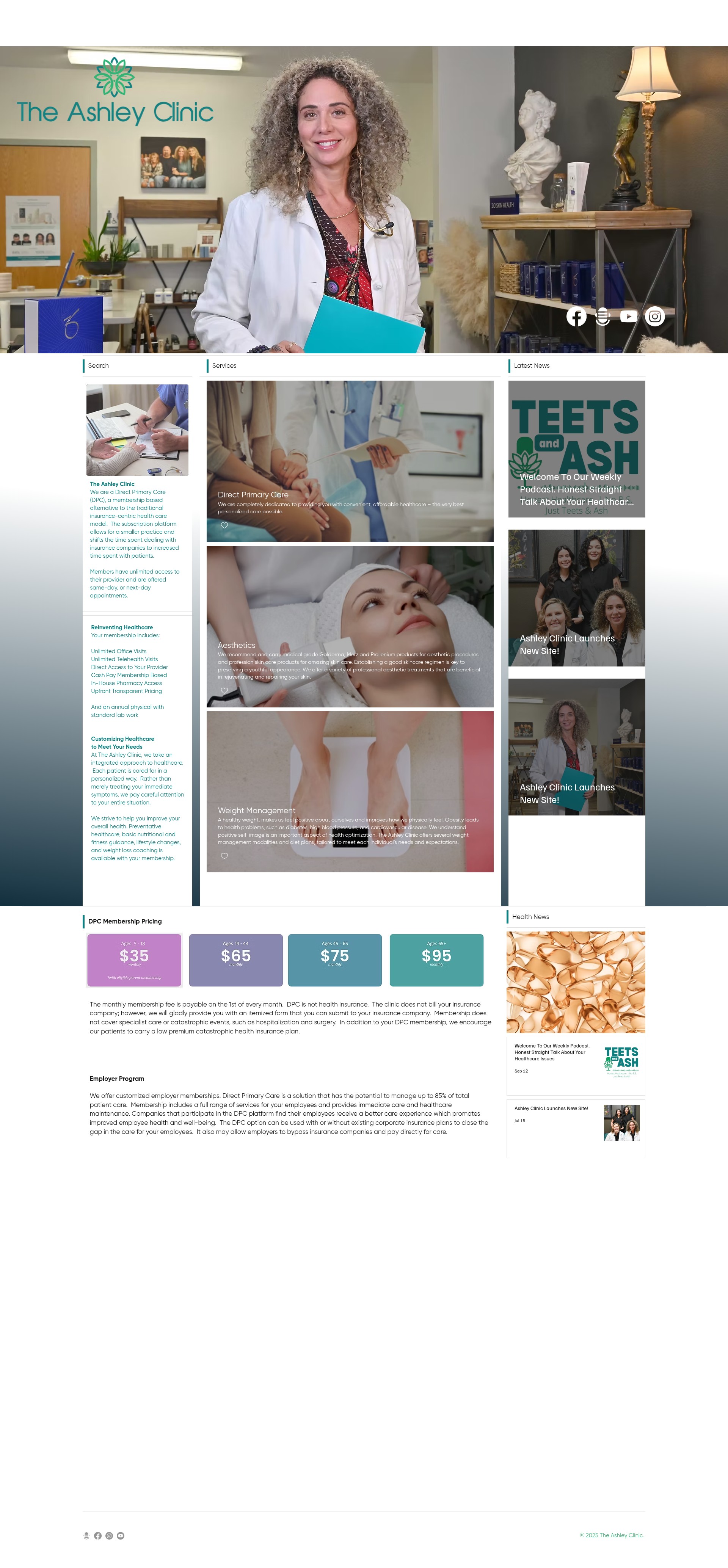 Screenshot of www.theashleyclinic.com