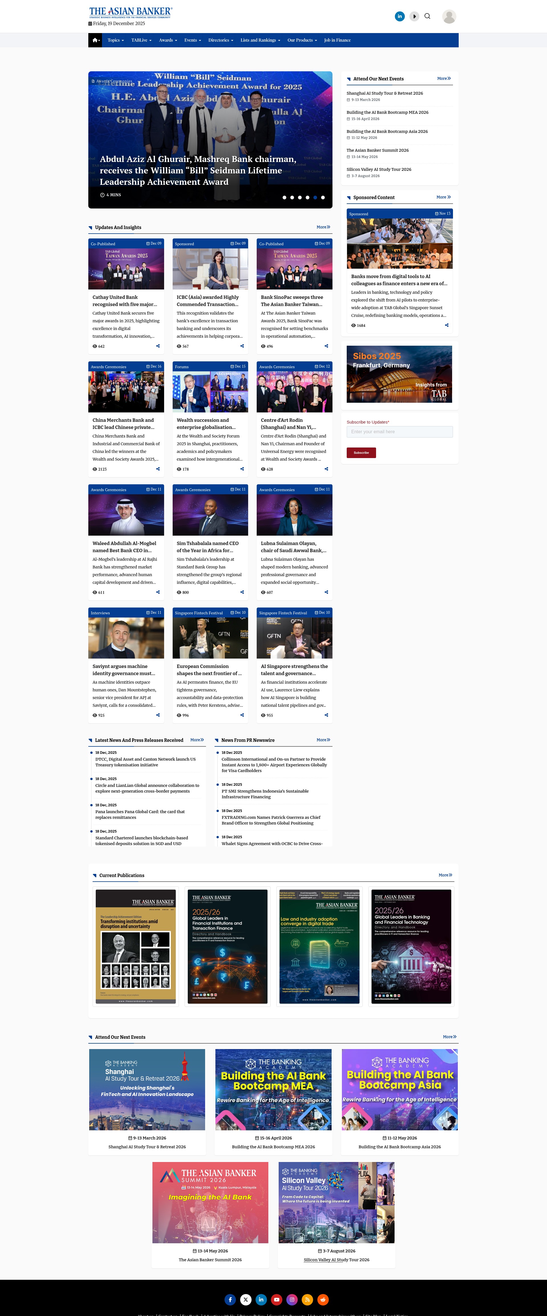 Screenshot of www.theasianbanker.com