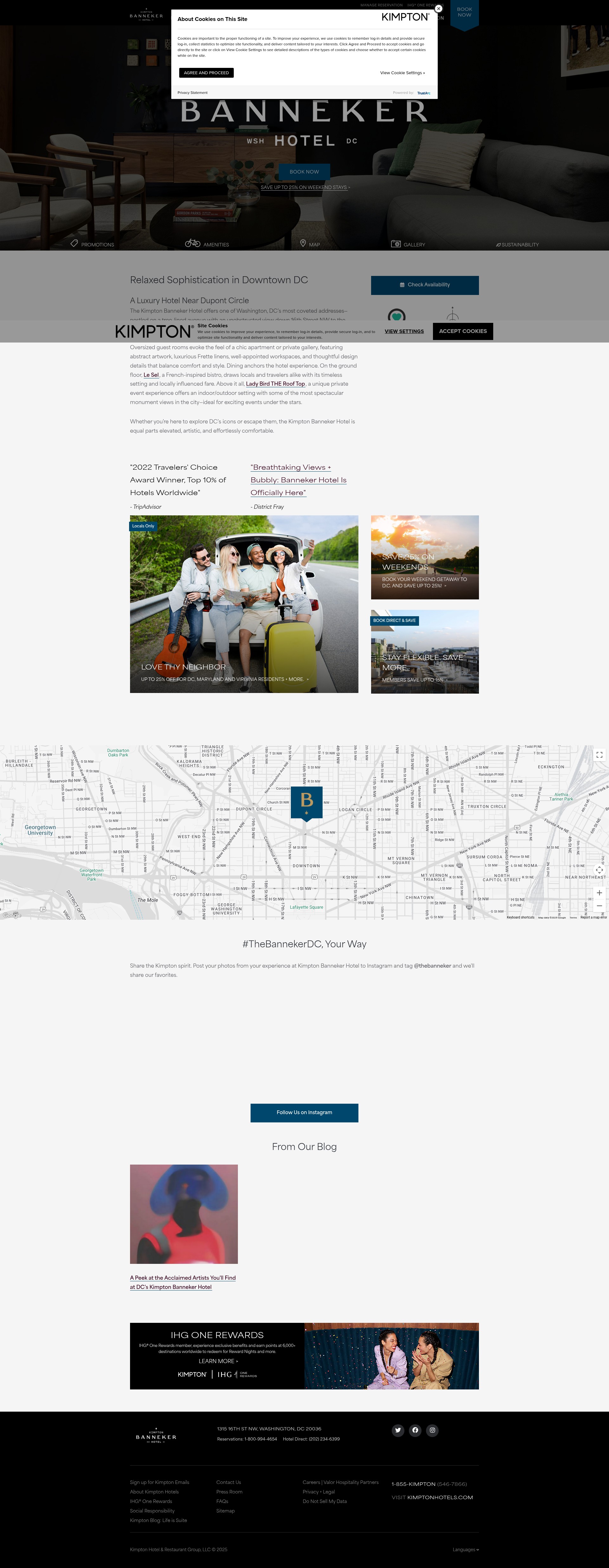 Screenshot of www.thebanneker.com