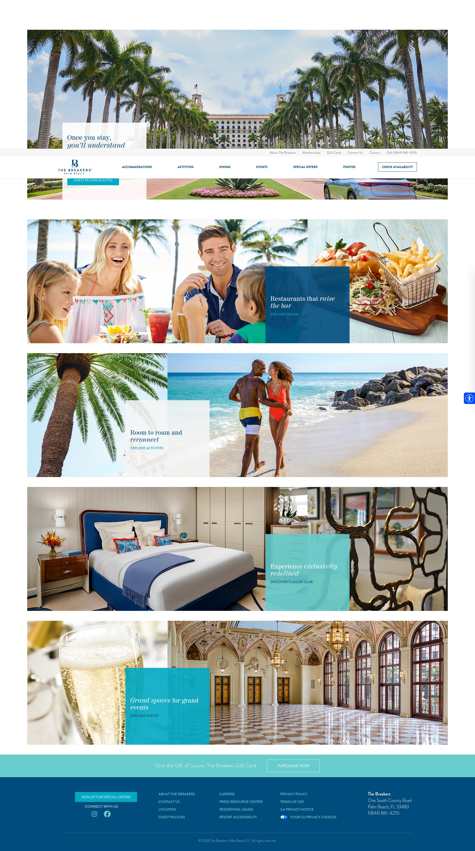 Screenshot of www.thebreakers.com