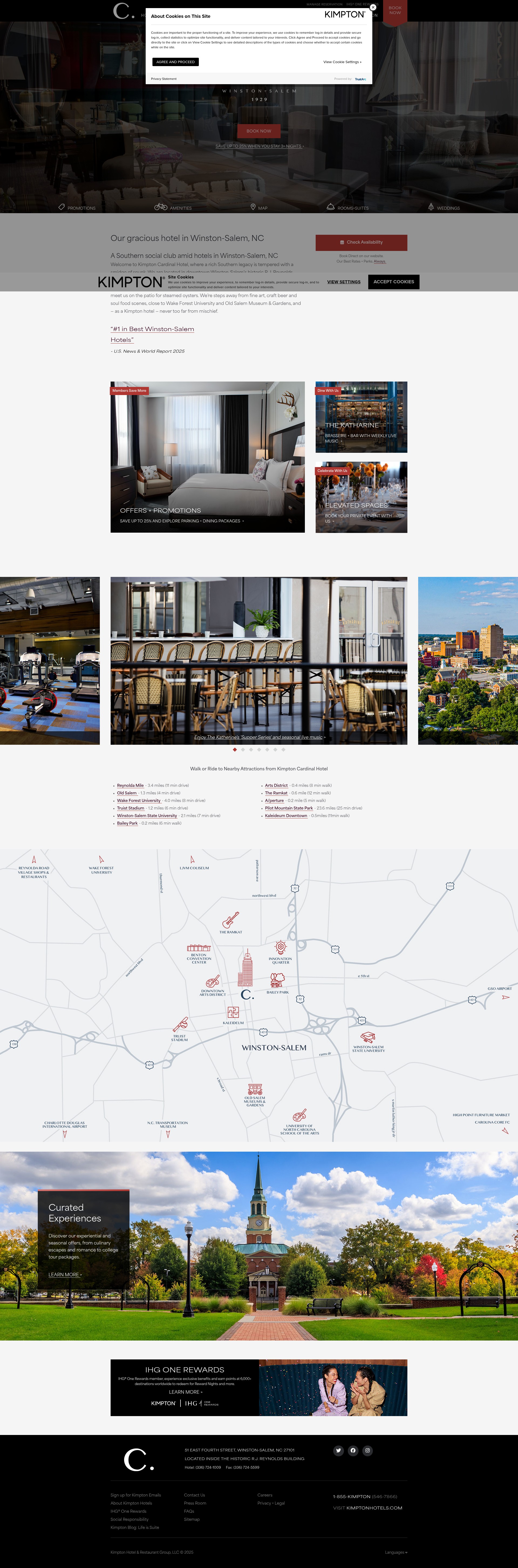 Screenshot of www.thecardinalhotel.com