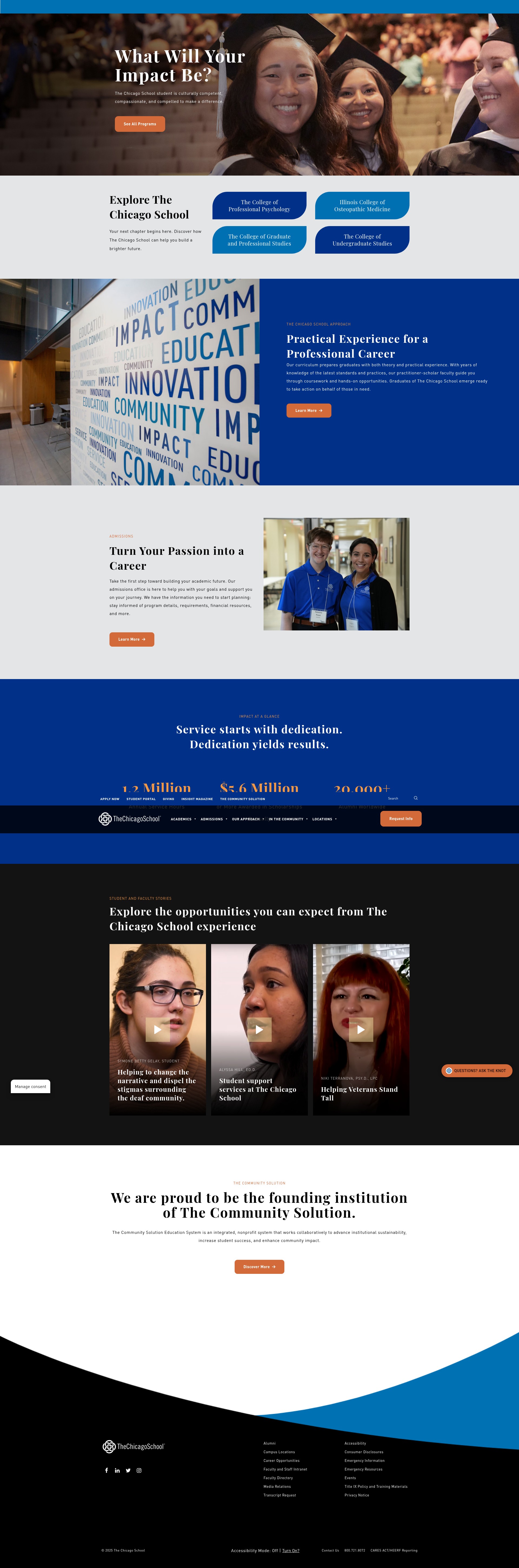 Screenshot of www.thechicagoschool.edu