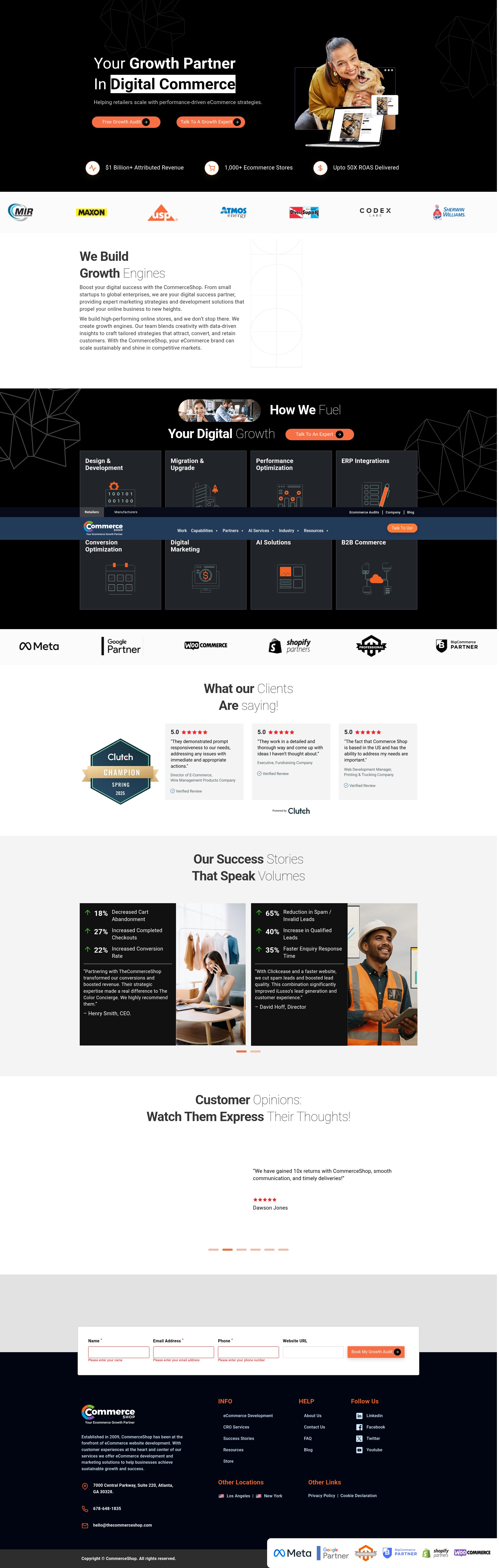 Screenshot of www.thecommerceshop.com