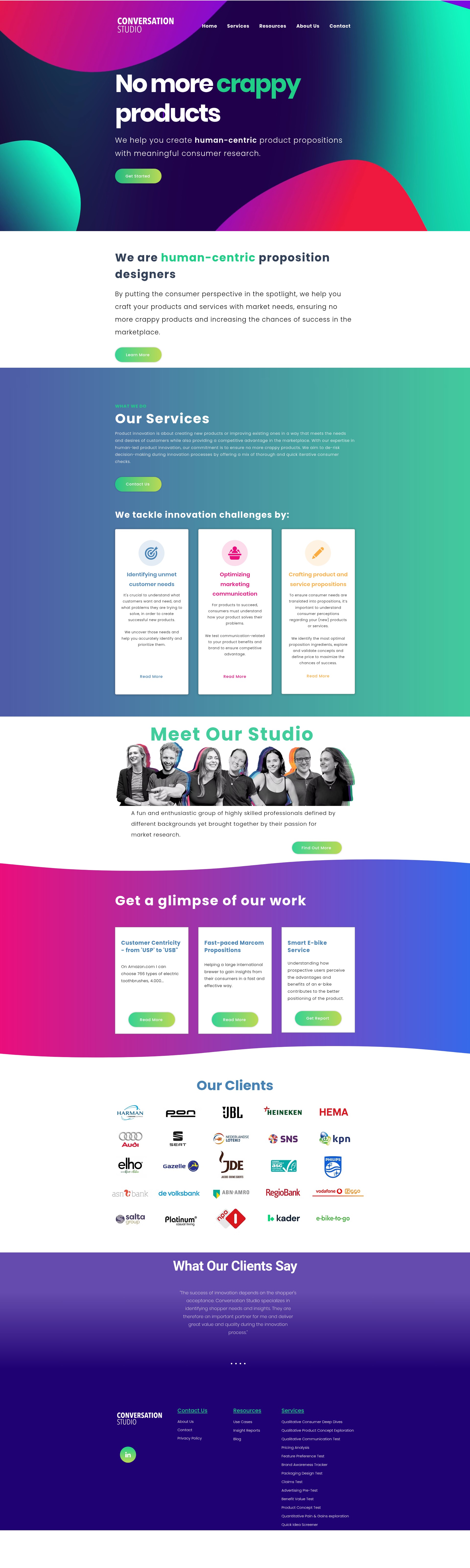 Screenshot of www.theconversationstudio.com