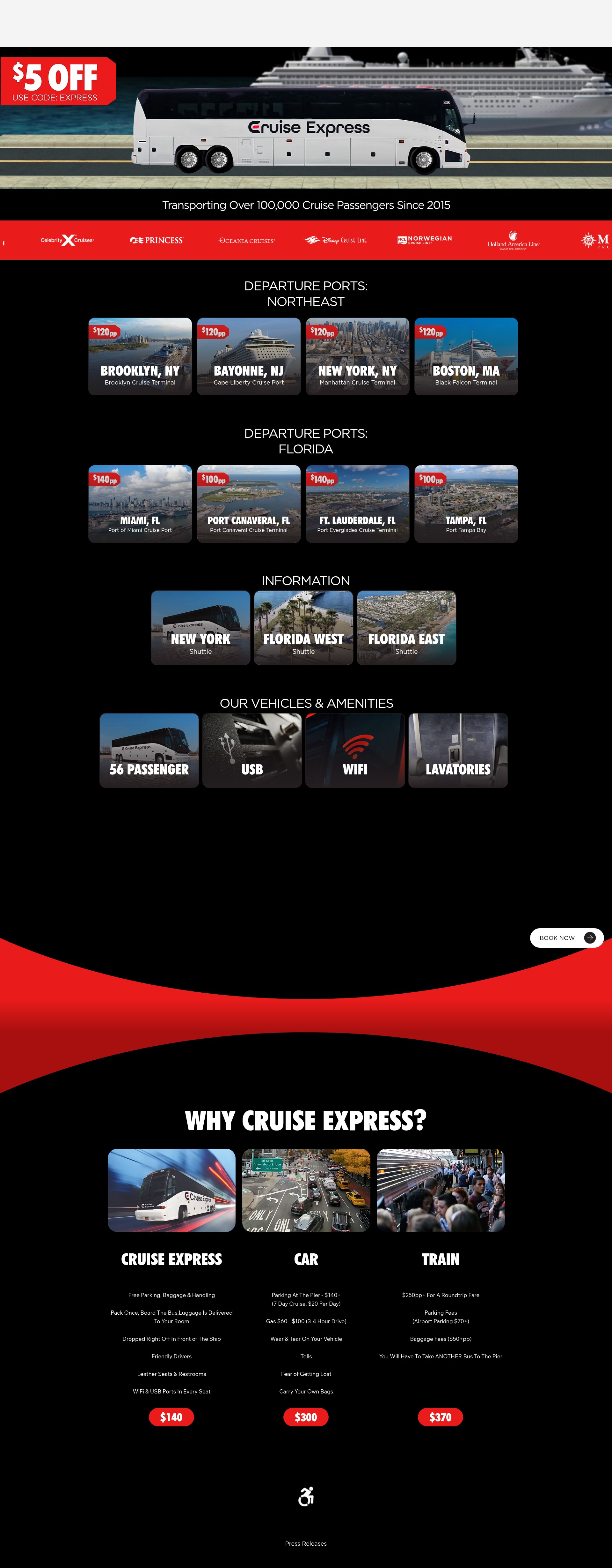 Screenshot of www.thecruiseexpress.com