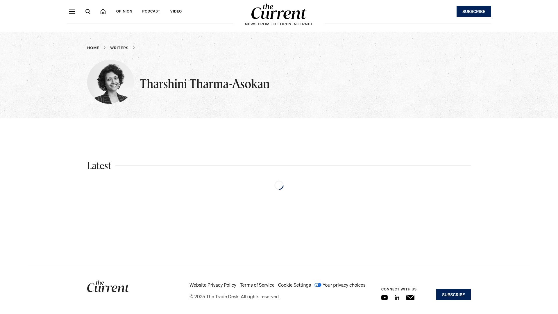 Screenshot of www.thecurrent.com