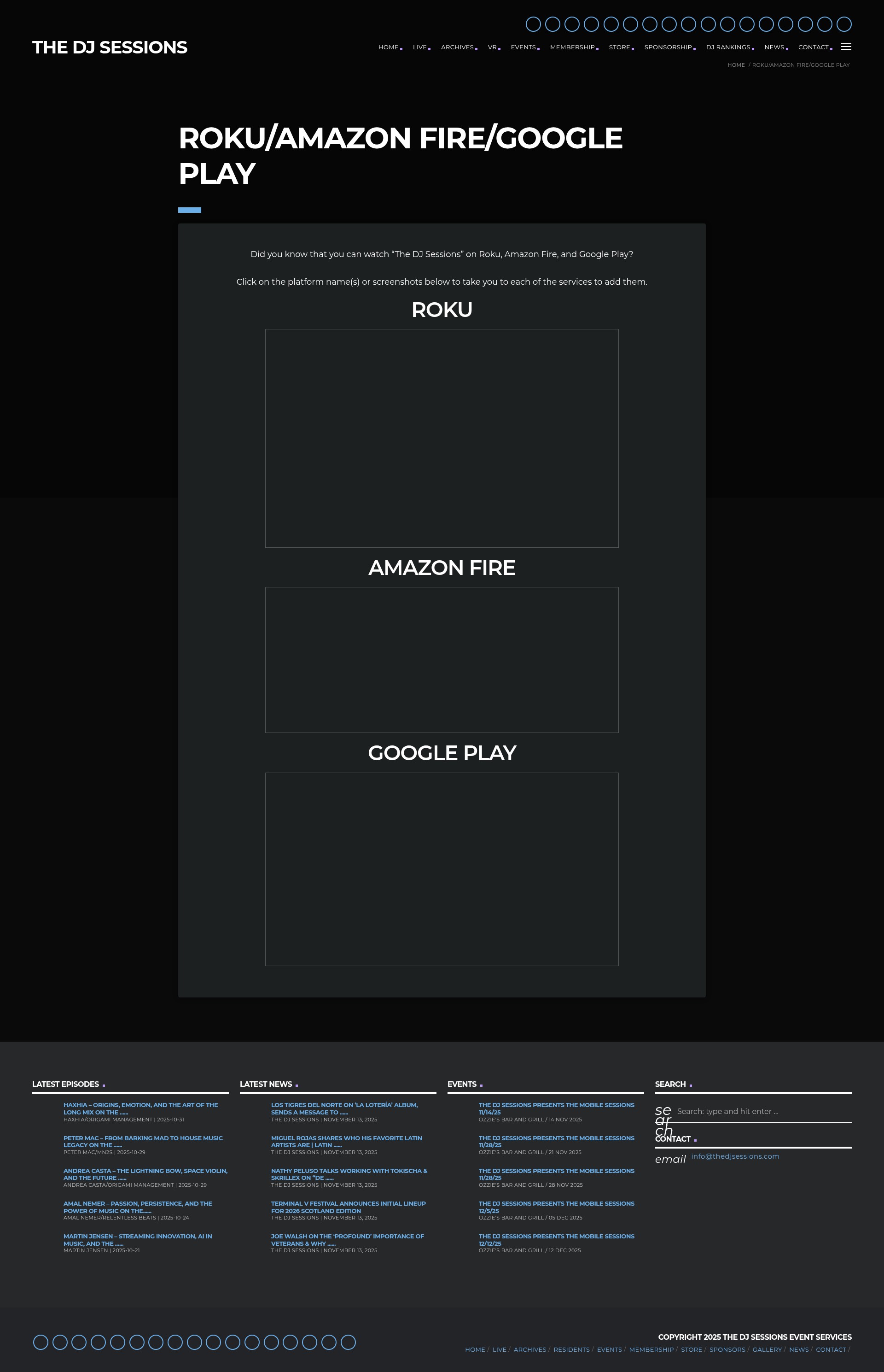 Screenshot of www.thedjsessions.com