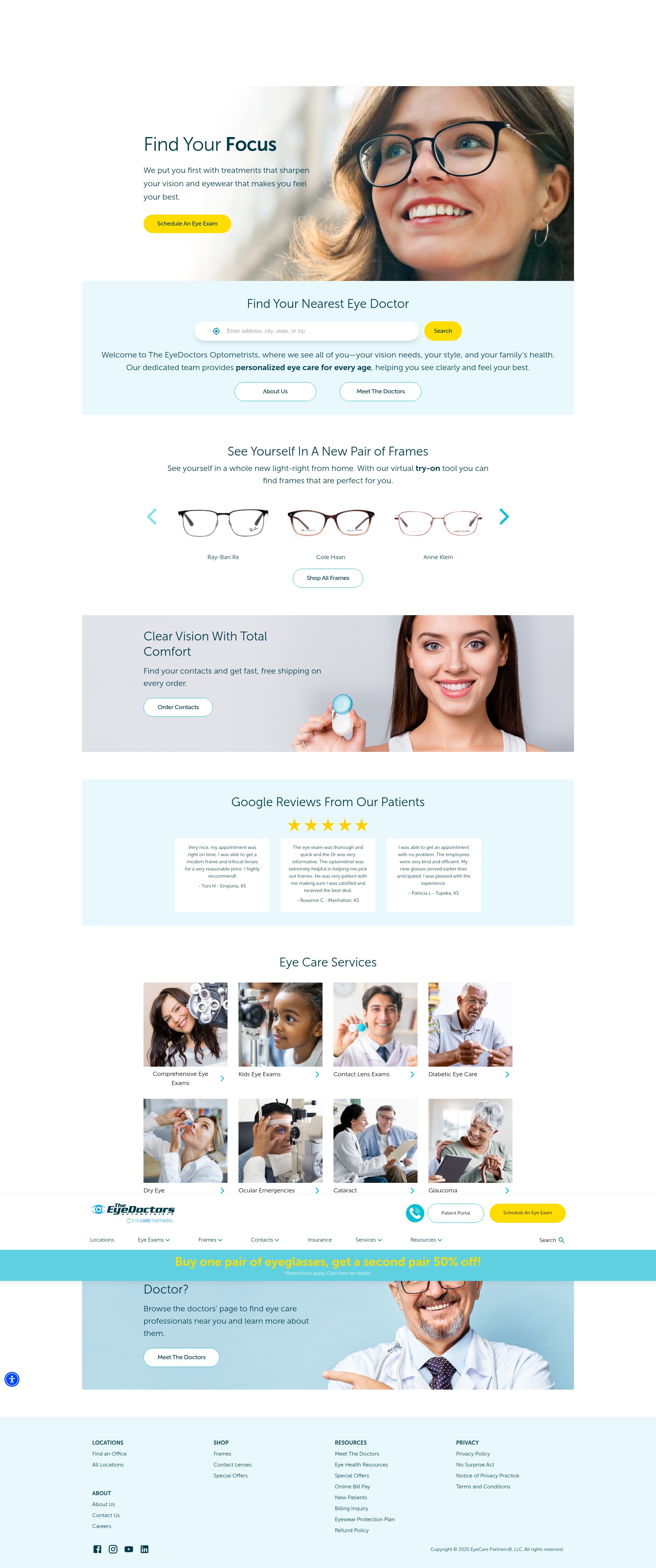Screenshot of www.theeyedoctors.net