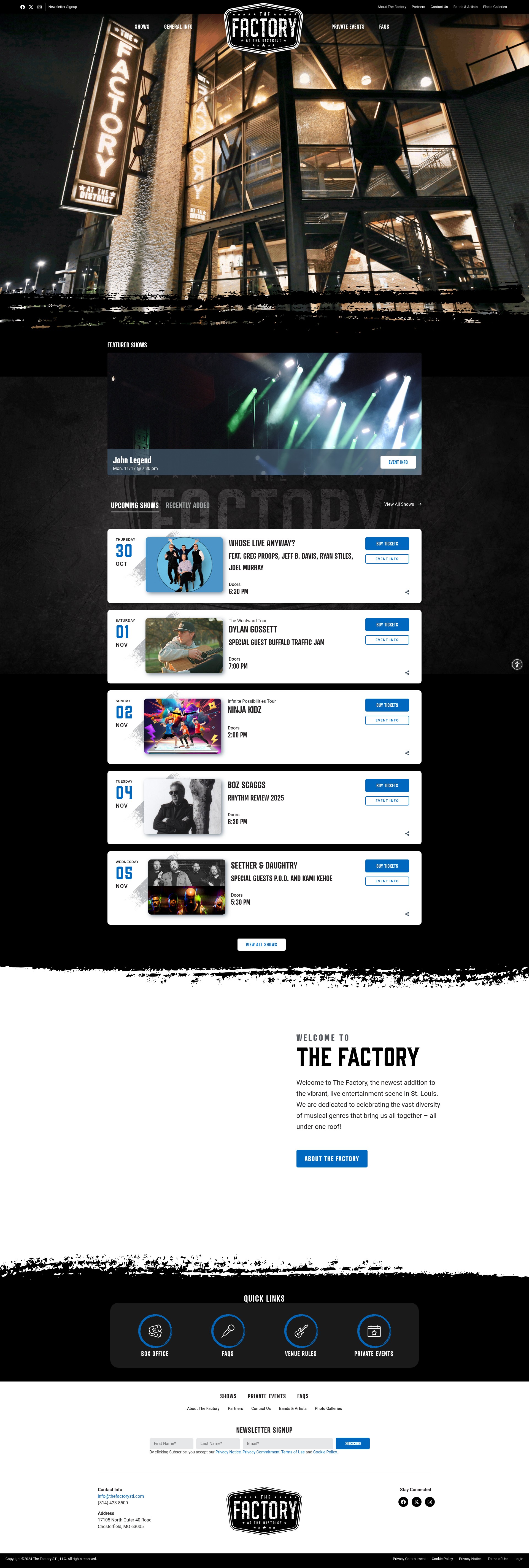 Screenshot of www.thefactorystl.com