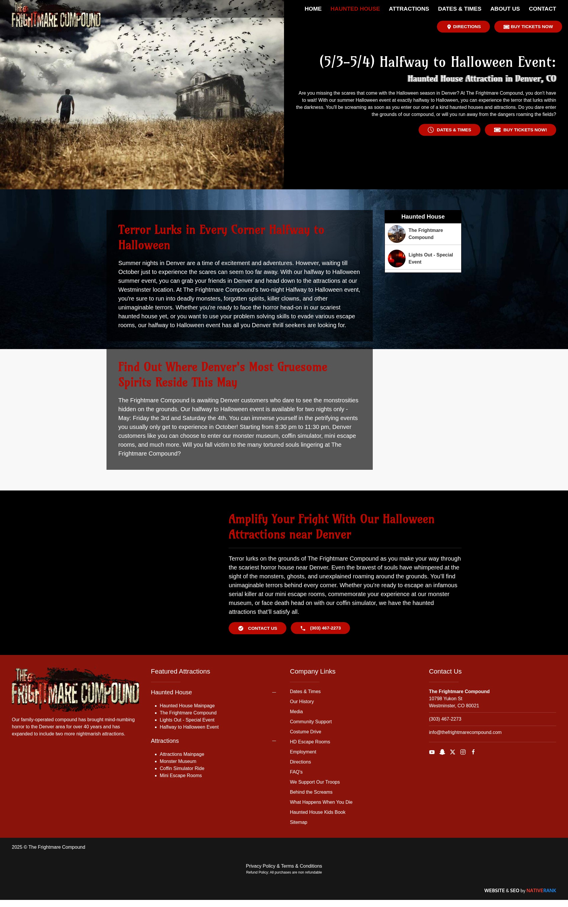 Screenshot of www.thefrightmarecompound.com