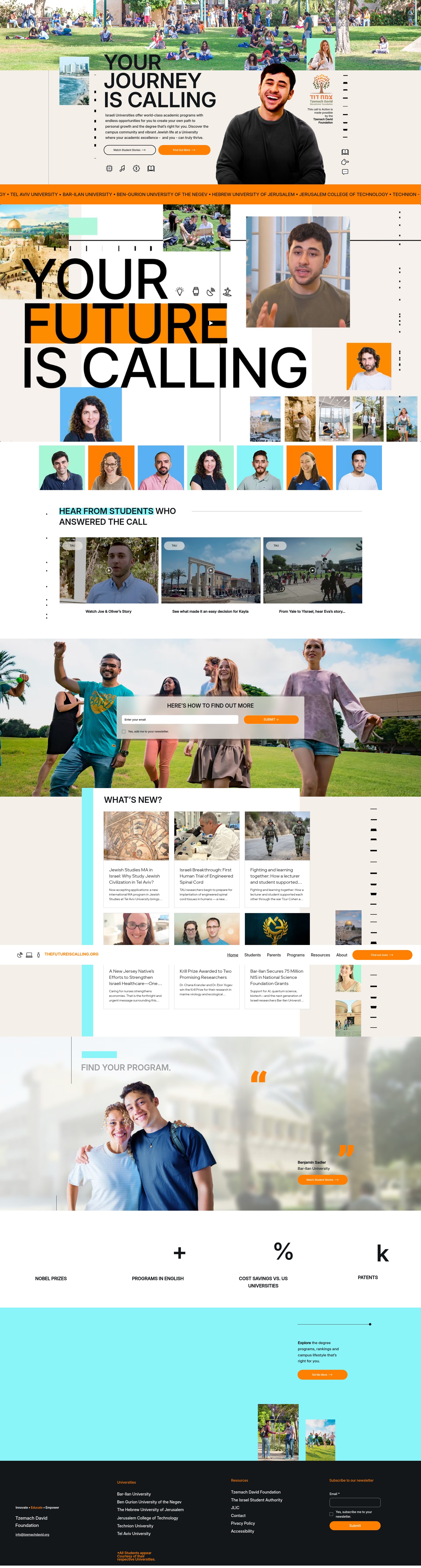 Screenshot of www.thefutureiscalling.org