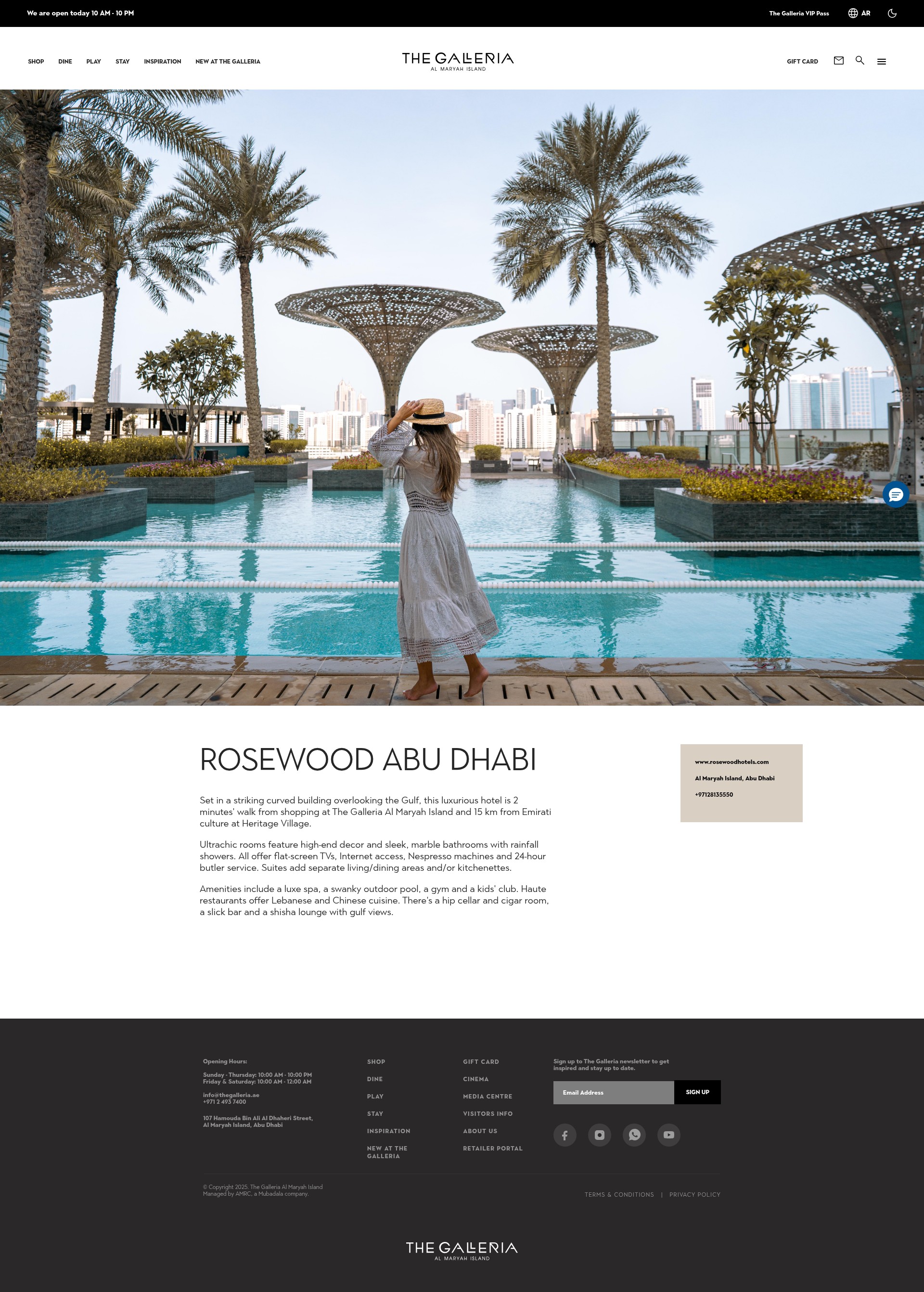 Screenshot of www.thegalleria.ae